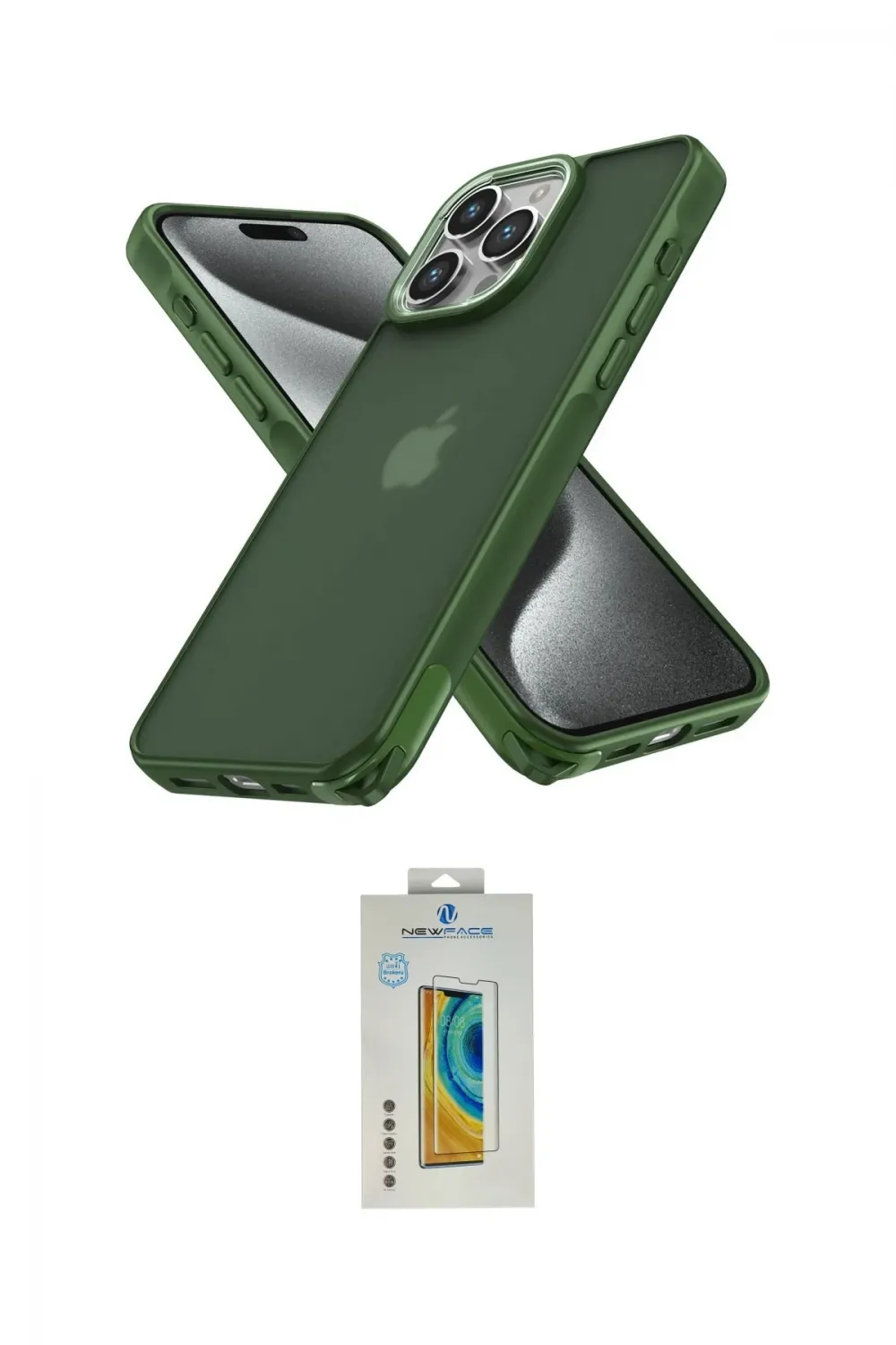 ieg™ iPhone 15 Pro Max Kılıf Atlas Form - Siyah Polymer Nano Ekran Koruyucu