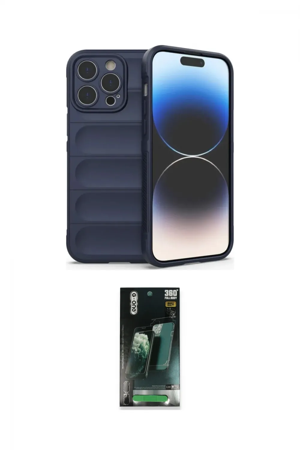ieg™ iPhone 15 Pro Max Kılıf Atlas Koleksiyonu - Şeffaf 360 Full Body Arka Koruyucu