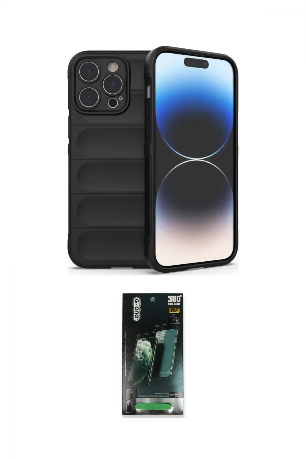ieg™ iPhone 15 Pro Max Kılıf Atlas Koleksiyonu - Şeffaf 360 Full Body Arka Koruyucu