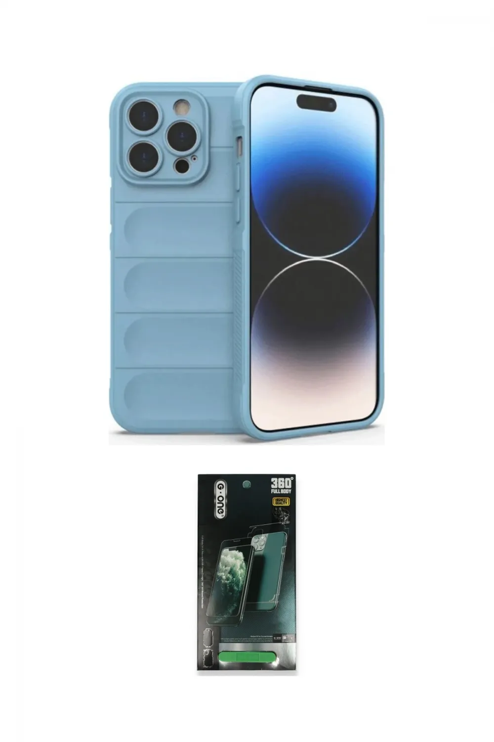 ieg™ iPhone 15 Pro Max Kılıf Atlas Koleksiyonu - Şeffaf 360 Full Body Arka Koruyucu