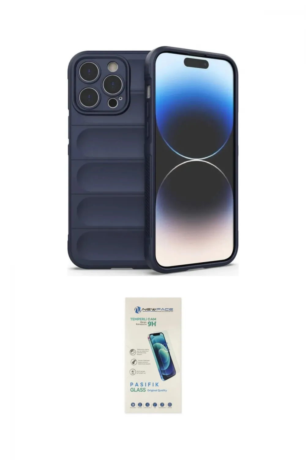 ieg™ iPhone 15 Pro Max Kılıf Atlas Koleksiyonu - Şeffaf Pasifik Cam Ekran Koruyucu
