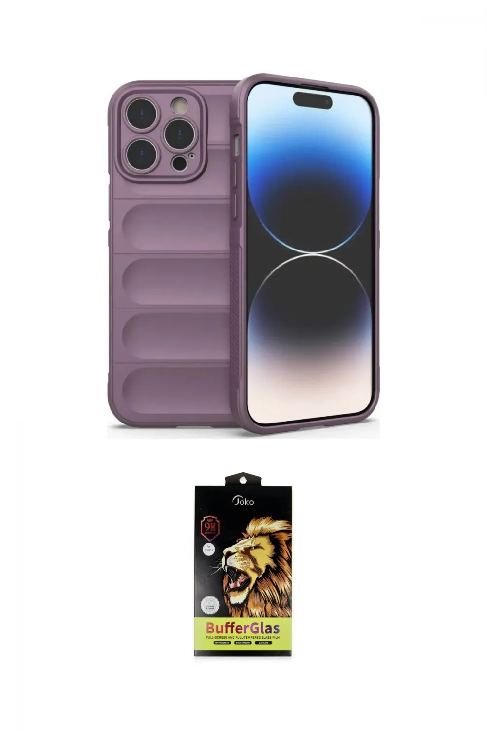 ieg™ iPhone 15 Pro Max Kılıf Atlas Koleksiyonu - Siyah Buffer Cam Ekran Koruyucu
