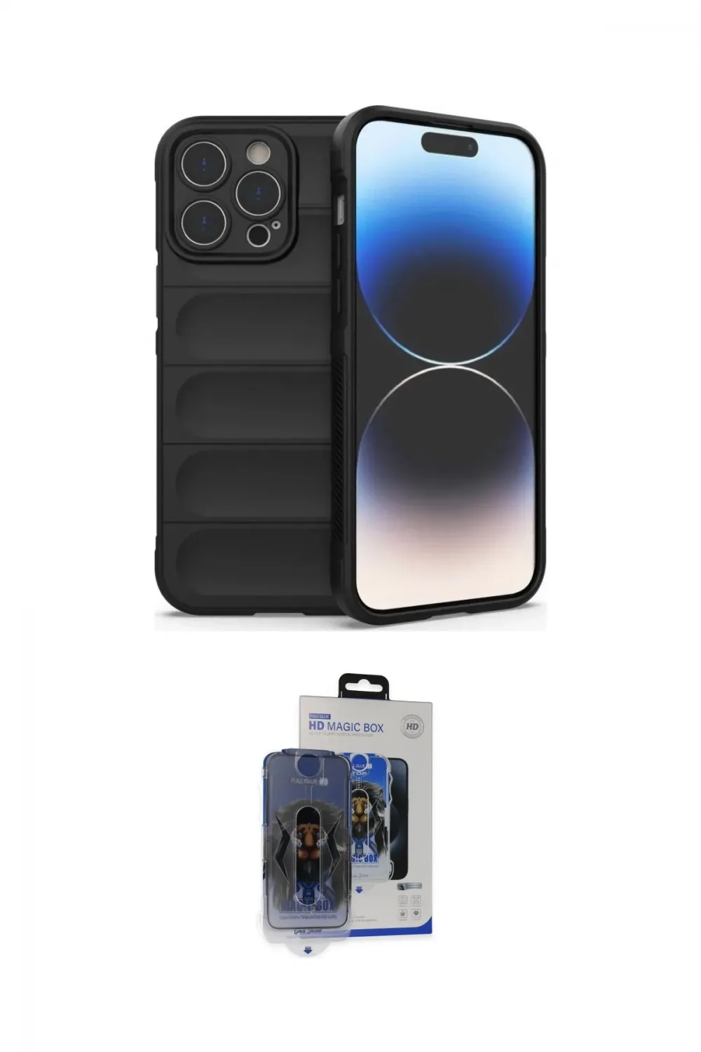 ieg™ iPhone 15 Pro Max Kılıf Atlas Koleksiyonu - Siyah Vanessa Magic Cam