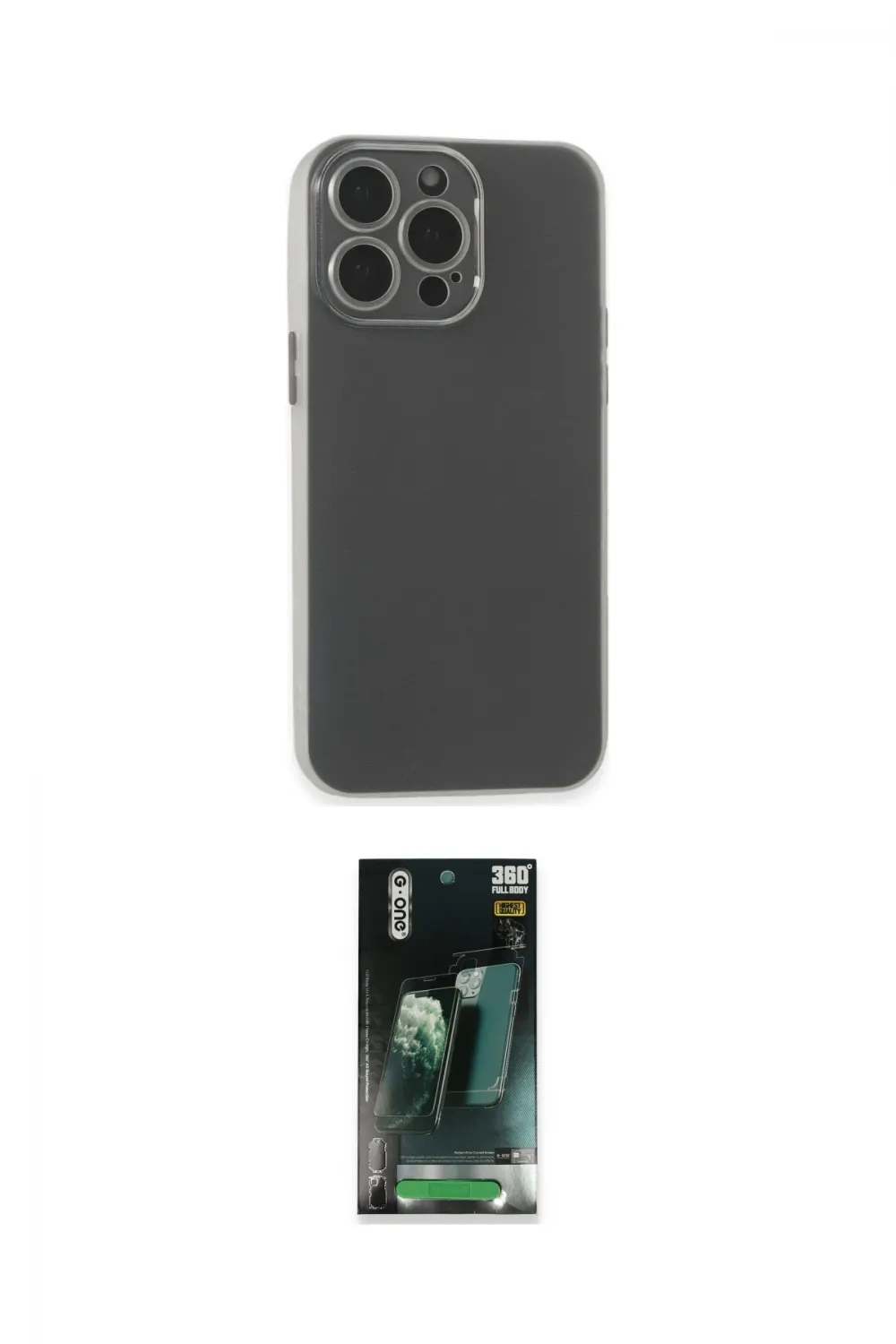 ieg™ iPhone 15 Pro Max Kılıf Atlas Minimal Prime - Şeffaf 360 Full Body Arka Koruyucu
