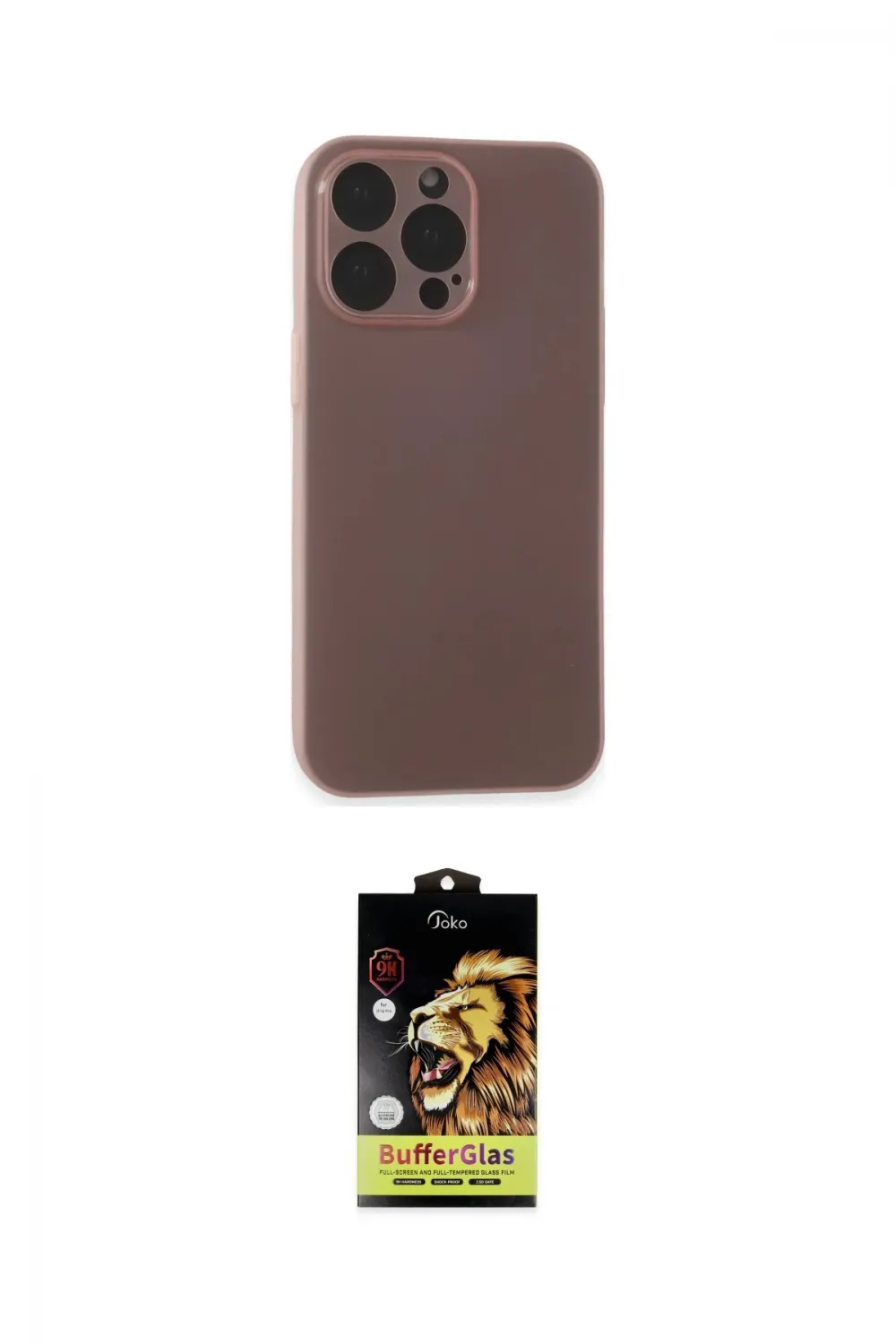 ieg™ iPhone 15 Pro Max Kılıf Atlas Minimal Prime - Siyah Buffer Cam Ekran Koruyucu