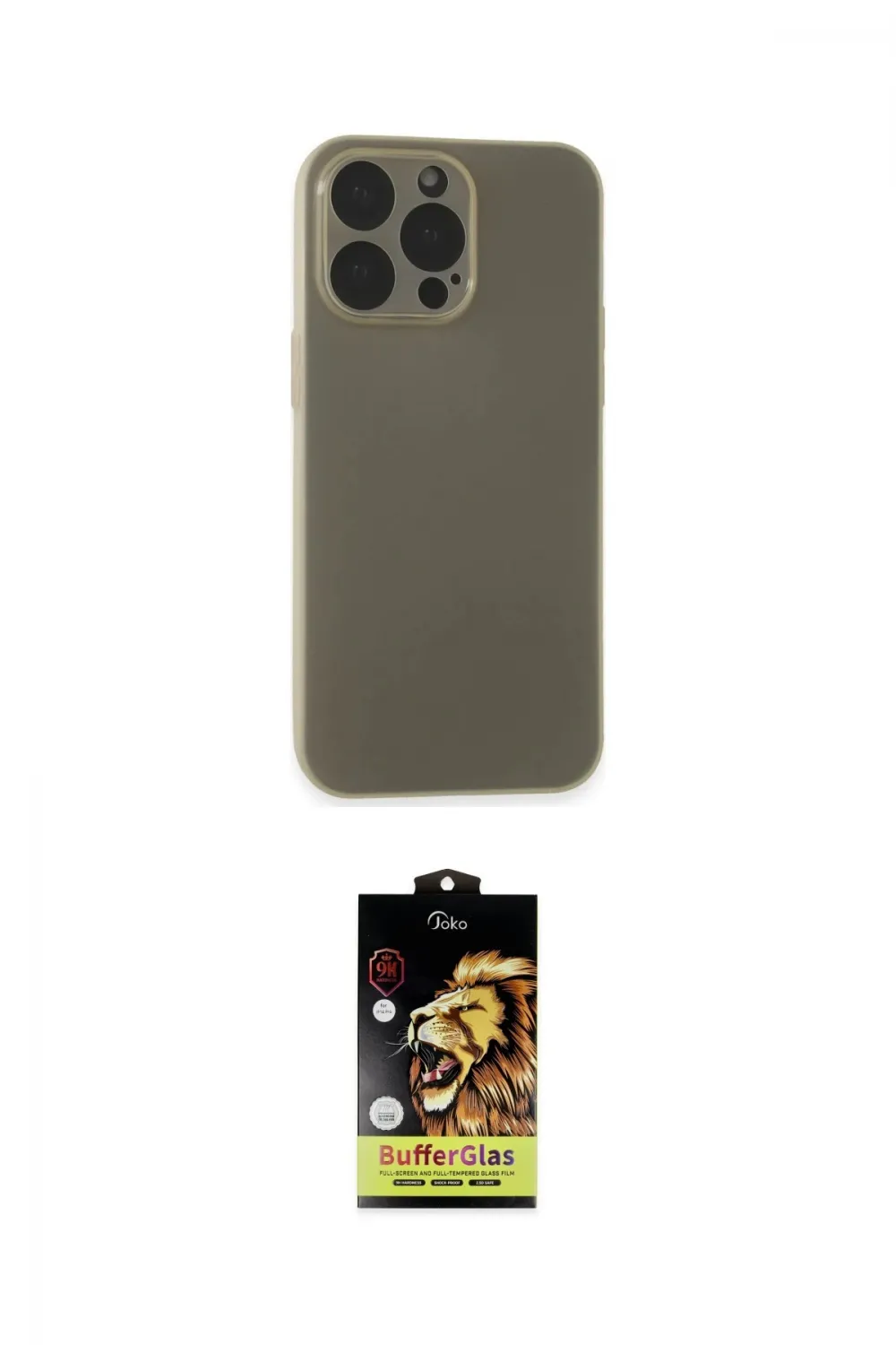 ieg™ iPhone 15 Pro Max Kılıf Atlas Minimal Prime - Siyah Buffer Cam Ekran Koruyucu