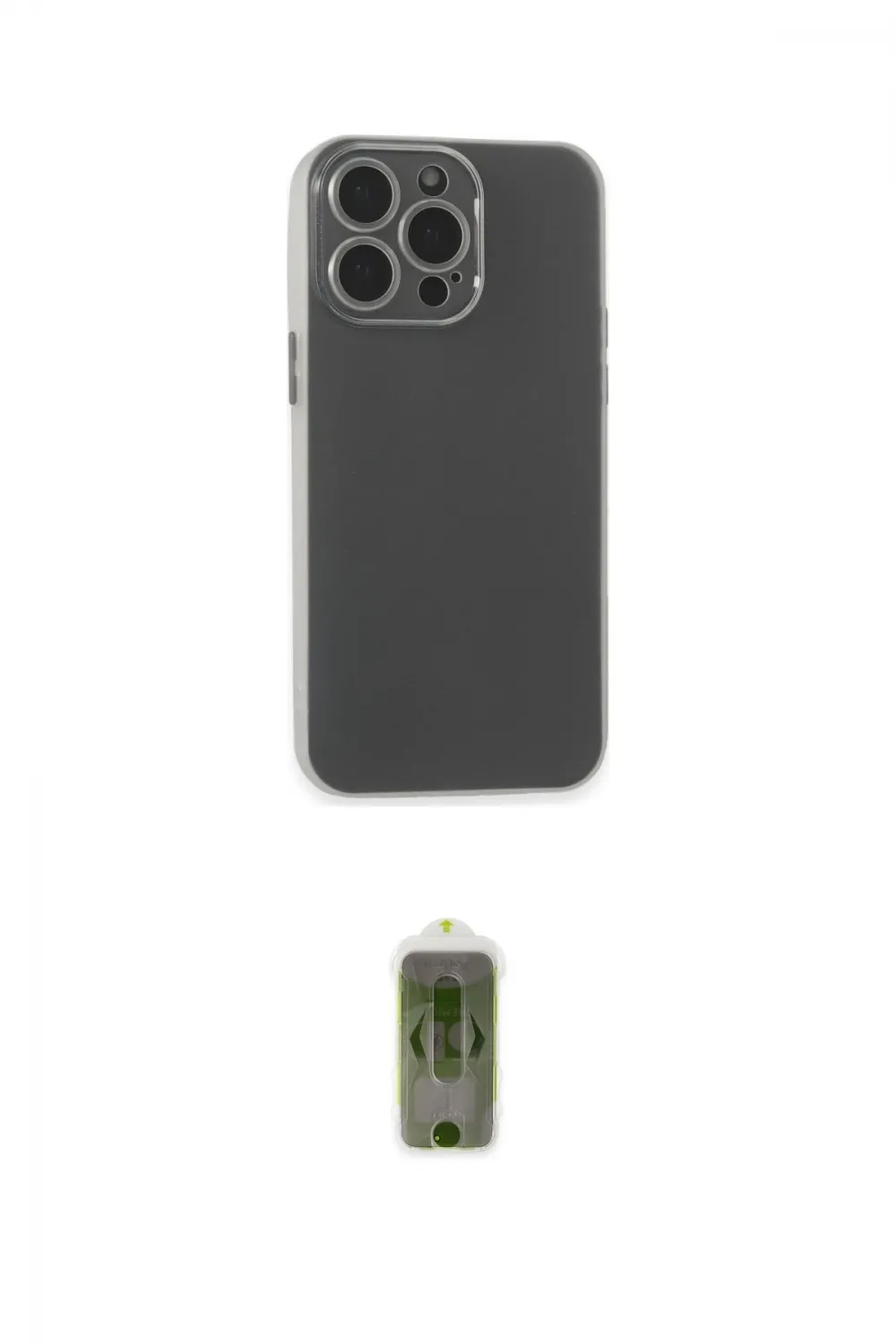 ieg™ iPhone 15 Pro Max Kılıf Atlas Minimal Prime - Siyah Joko Magic 5D Hayalet Cam