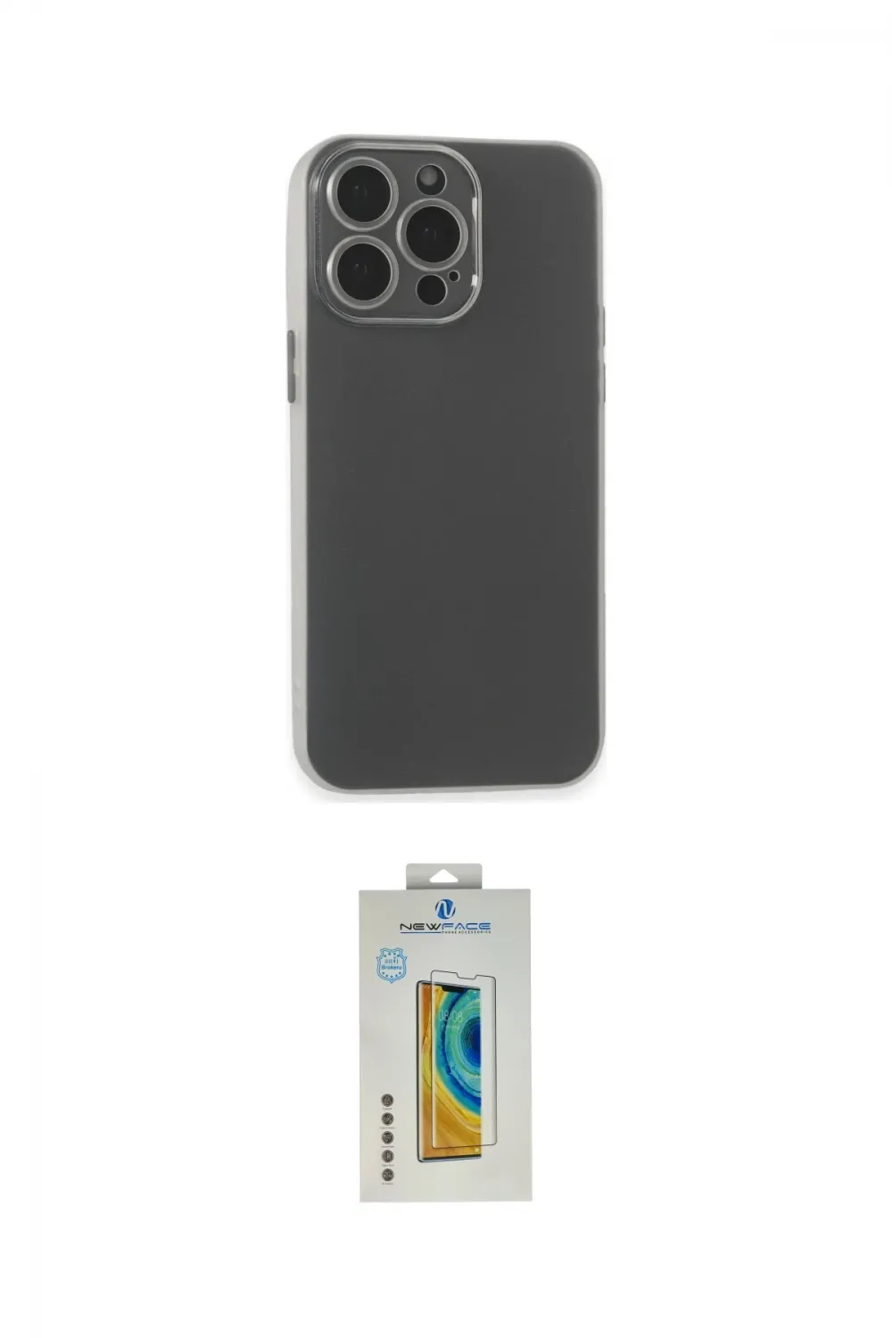 ieg™ iPhone 15 Pro Max Kılıf Atlas Minimal Prime - Siyah Polymer Nano Ekran Koruyucu