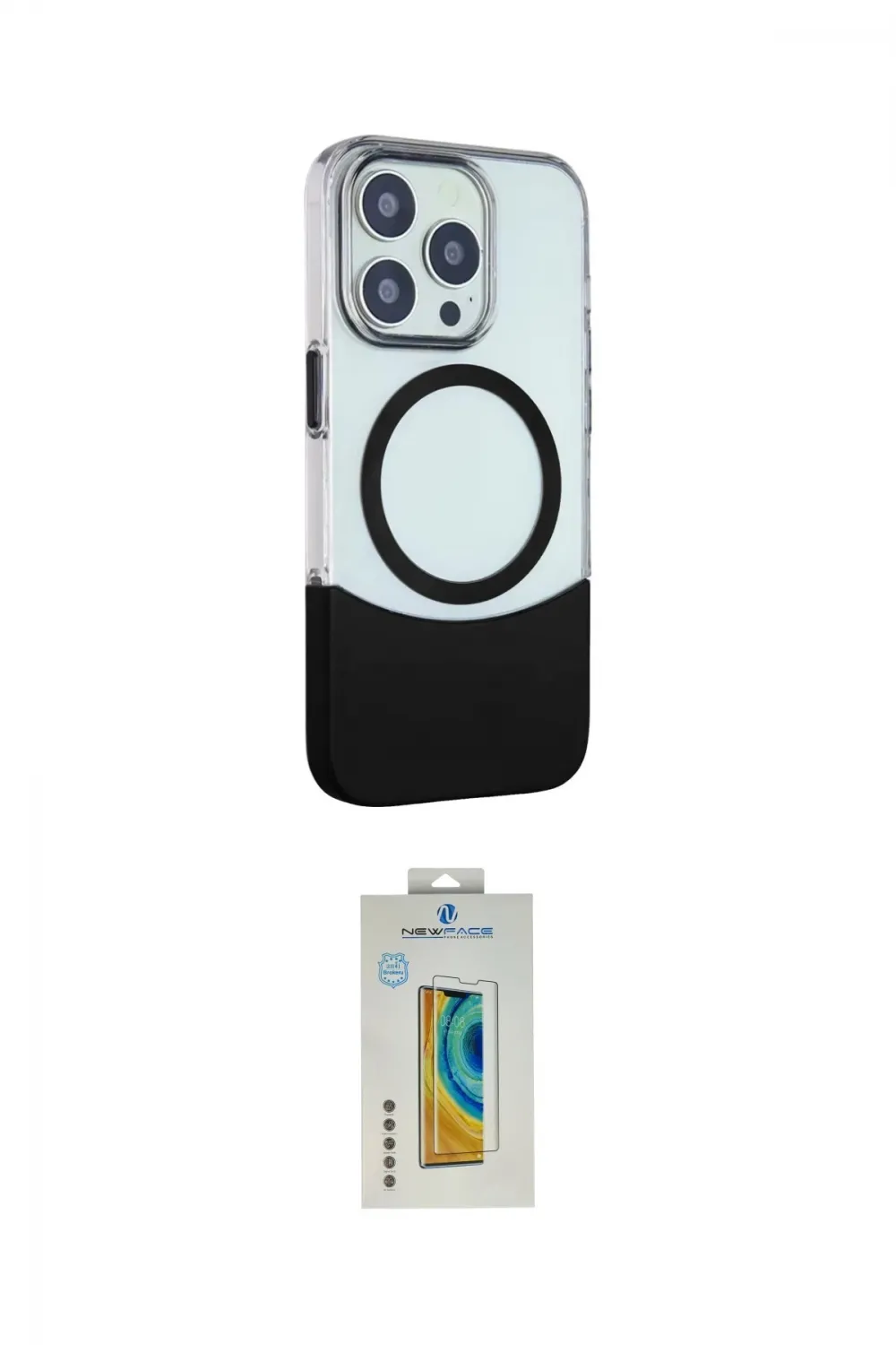 ieg™ iPhone 15 Pro Max Kılıf Çekirdek Asil Özel Seri - Siyah Polymer Nano Ekran Koruyucu