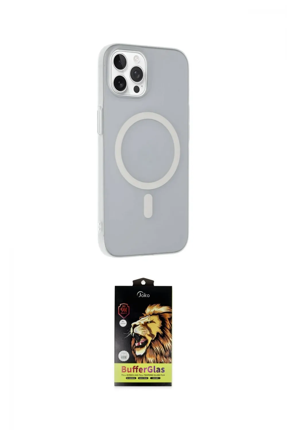 ieg™ iPhone 15 Pro Max Kılıf Çekirdek Modern Prime - Siyah Buffer Cam Ekran Koruyucu