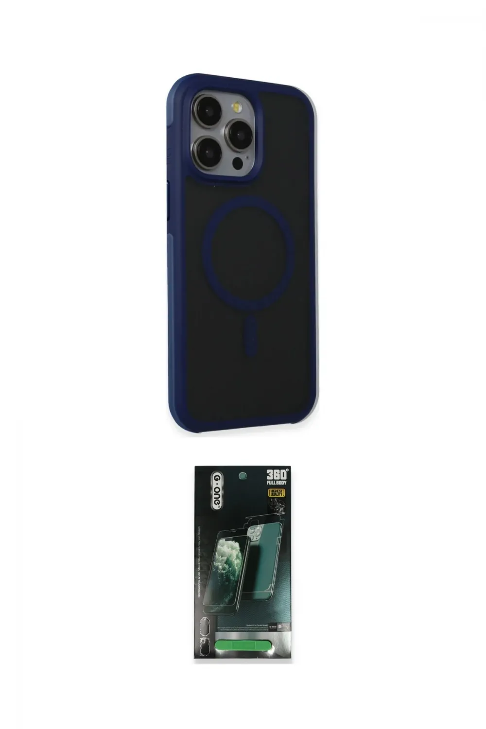 ieg™ iPhone 15 Pro Max Kılıf Çekirdek Yansıma Prime - Şeffaf 360 Full Body Arka Koruyucu