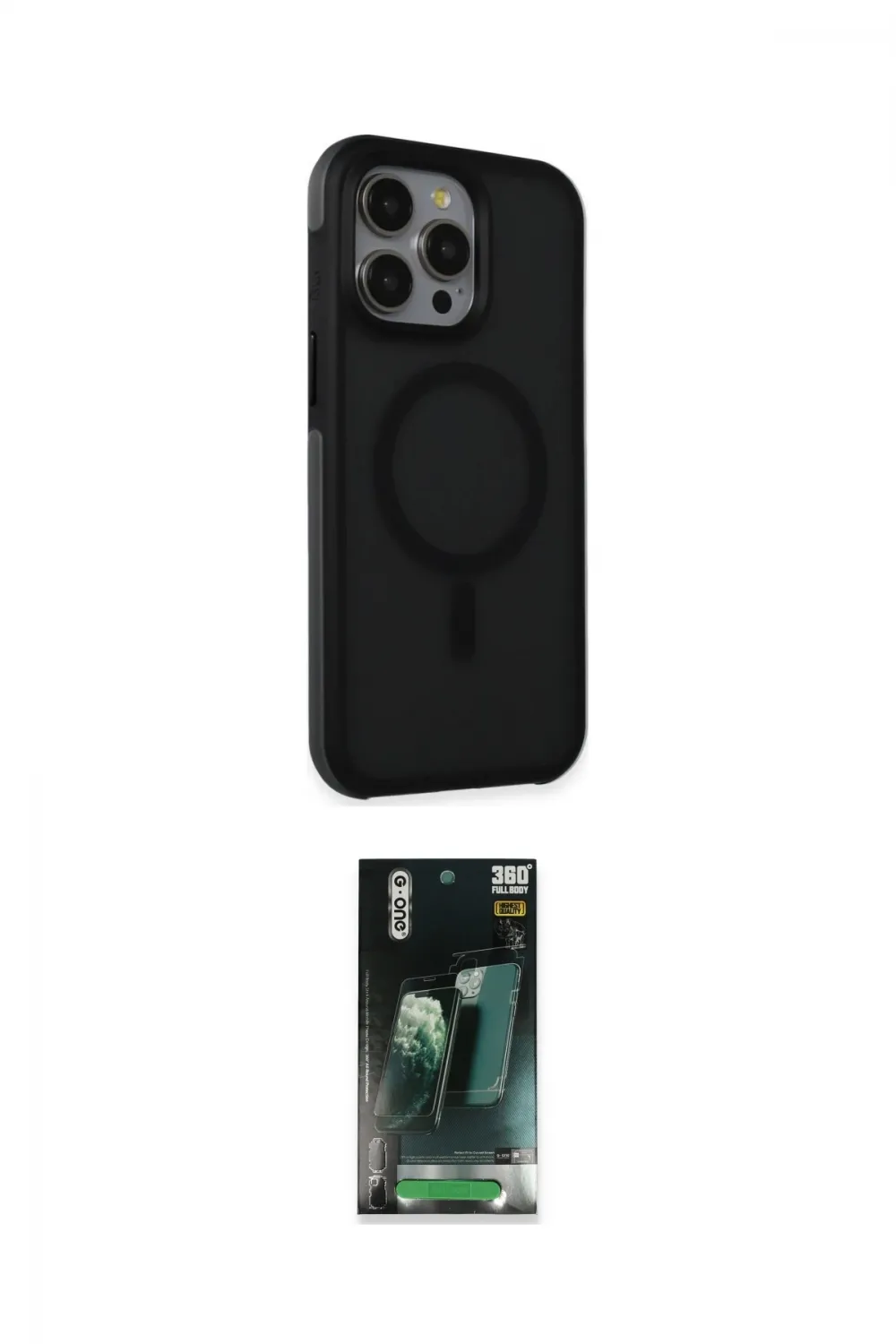 ieg™ iPhone 15 Pro Max Kılıf Çekirdek Yansıma Prime - Şeffaf 360 Full Body Arka Koruyucu