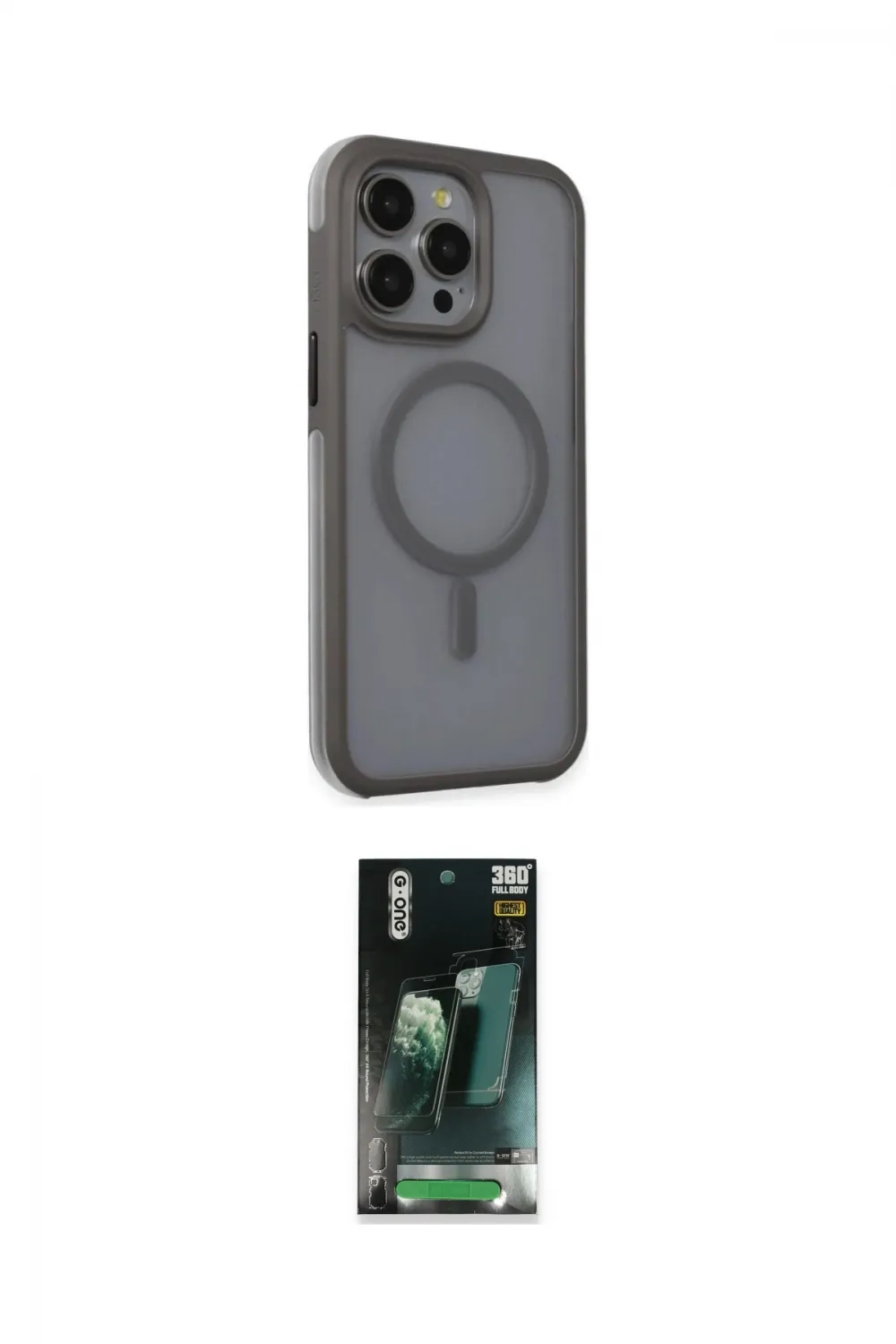 ieg™ iPhone 15 Pro Max Kılıf Çekirdek Yansıma Prime - Şeffaf 360 Full Body Arka Koruyucu