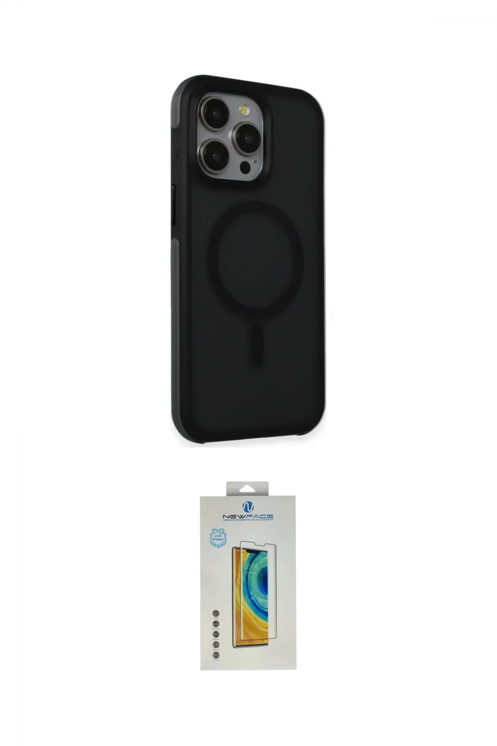 ieg™ iPhone 15 Pro Max Kılıf Çekirdek Yansıma Prime - Siyah Polymer Nano Ekran Koruyucu
