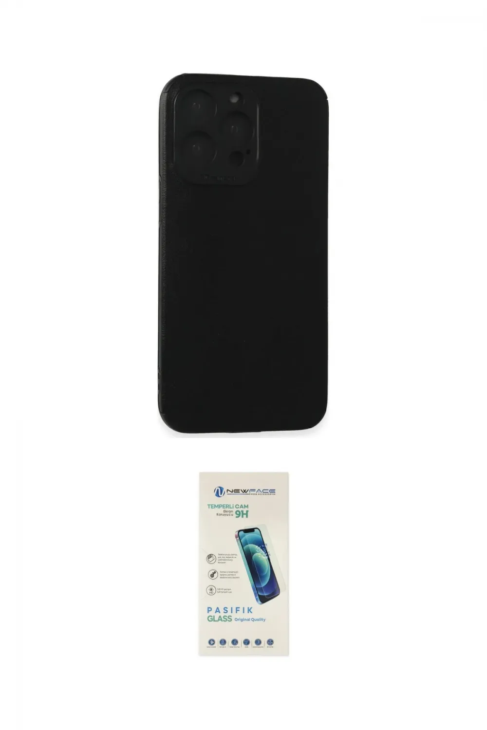 ieg™ iPhone 15 Pro Max Kılıf Doruk Asil Koleksiyonu - Şeffaf Pasifik Cam Ekran Koruyucu
