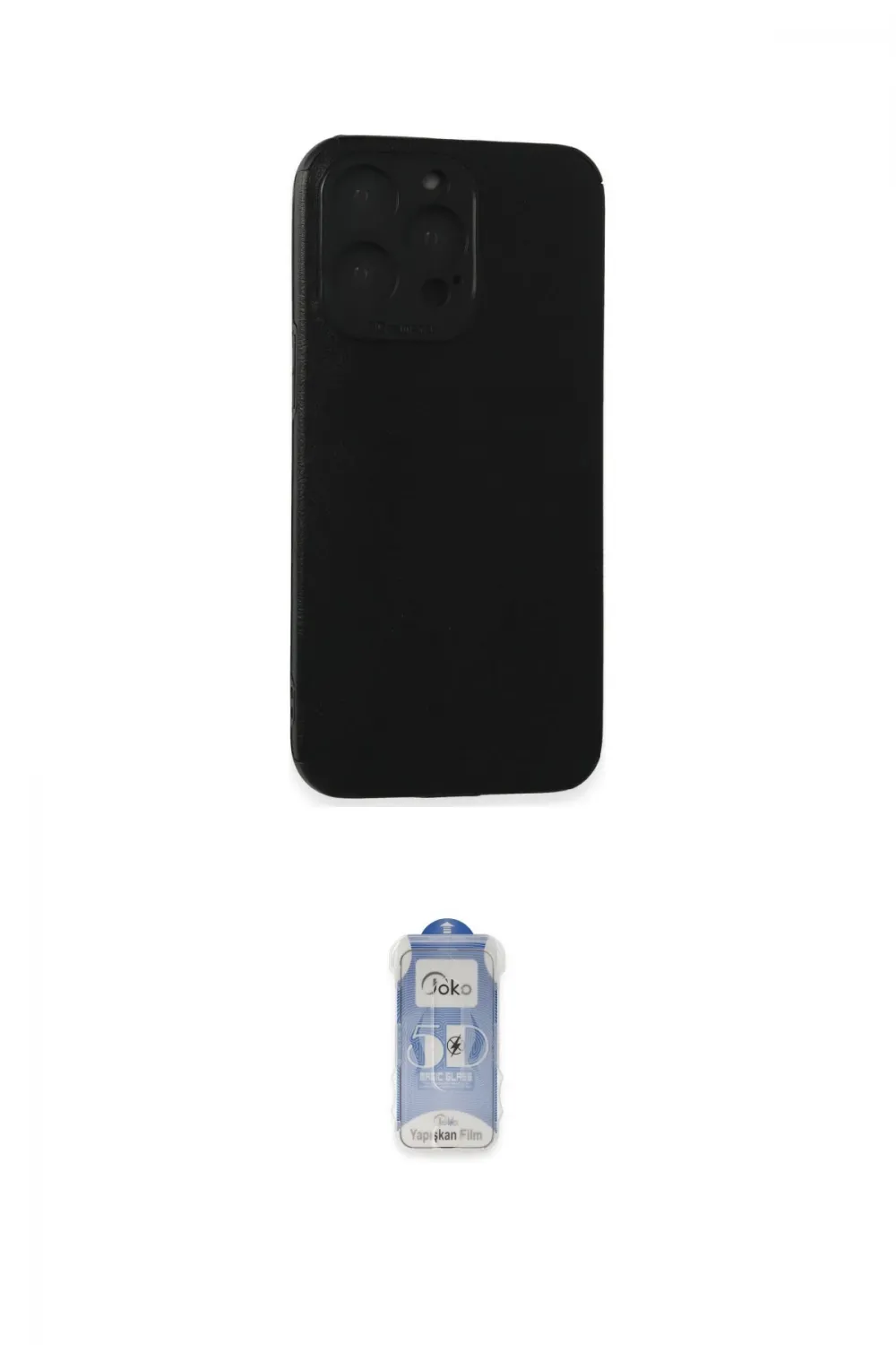 ieg™ iPhone 15 Pro Max Kılıf Doruk Asil Koleksiyonu - Siyah Joko Magic 5D Cam