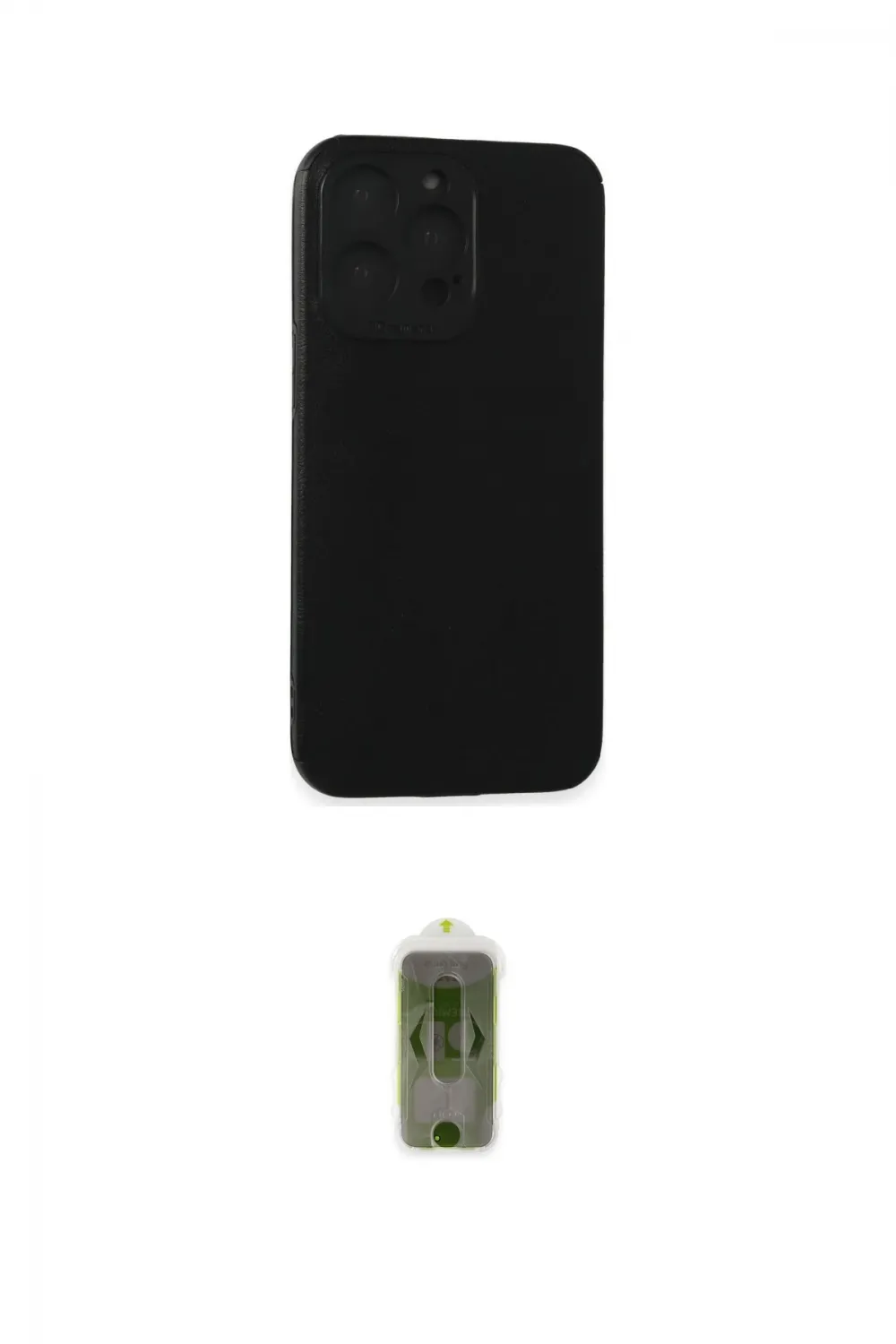 ieg™ iPhone 15 Pro Max Kılıf Doruk Asil Koleksiyonu - Siyah Joko Magic 5D Hayalet Cam