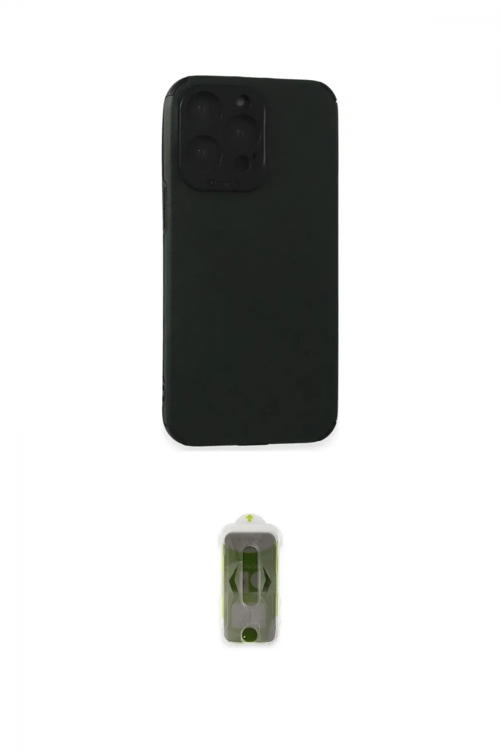 ieg™ iPhone 15 Pro Max Kılıf Doruk Asil Koleksiyonu - Siyah Joko Magic 5D Hayalet Cam