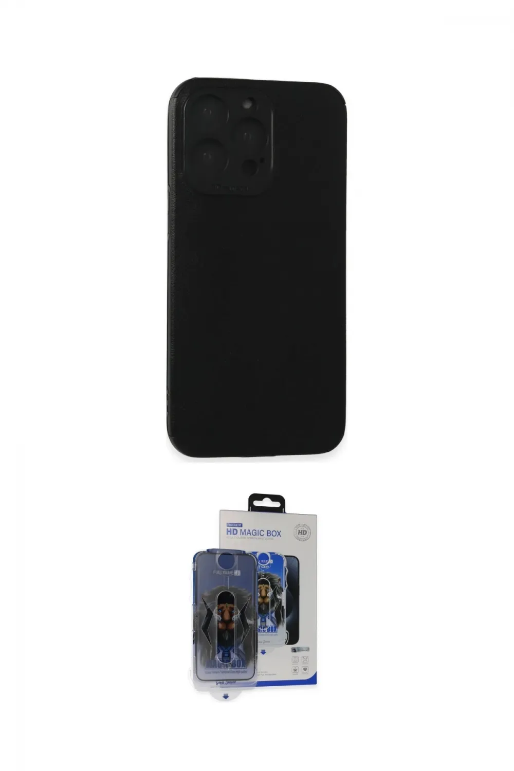 ieg™ iPhone 15 Pro Max Kılıf Doruk Asil Koleksiyonu - Siyah Vanessa Magic Cam
