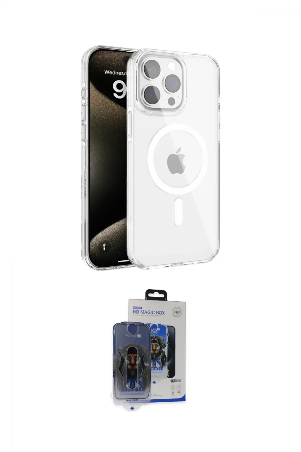 ieg™ iPhone 15 Pro Max Kılıf Doruk Doku Özel Seri - Siyah Vanessa Magic Cam