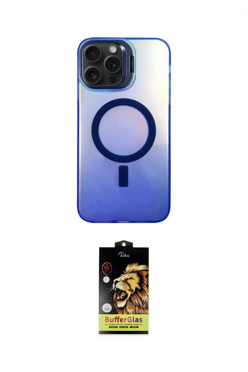 ieg™ iPhone 15 Pro Max Kılıf Doruk Klasik Prime - Siyah Buffer Cam Ekran Koruyucu