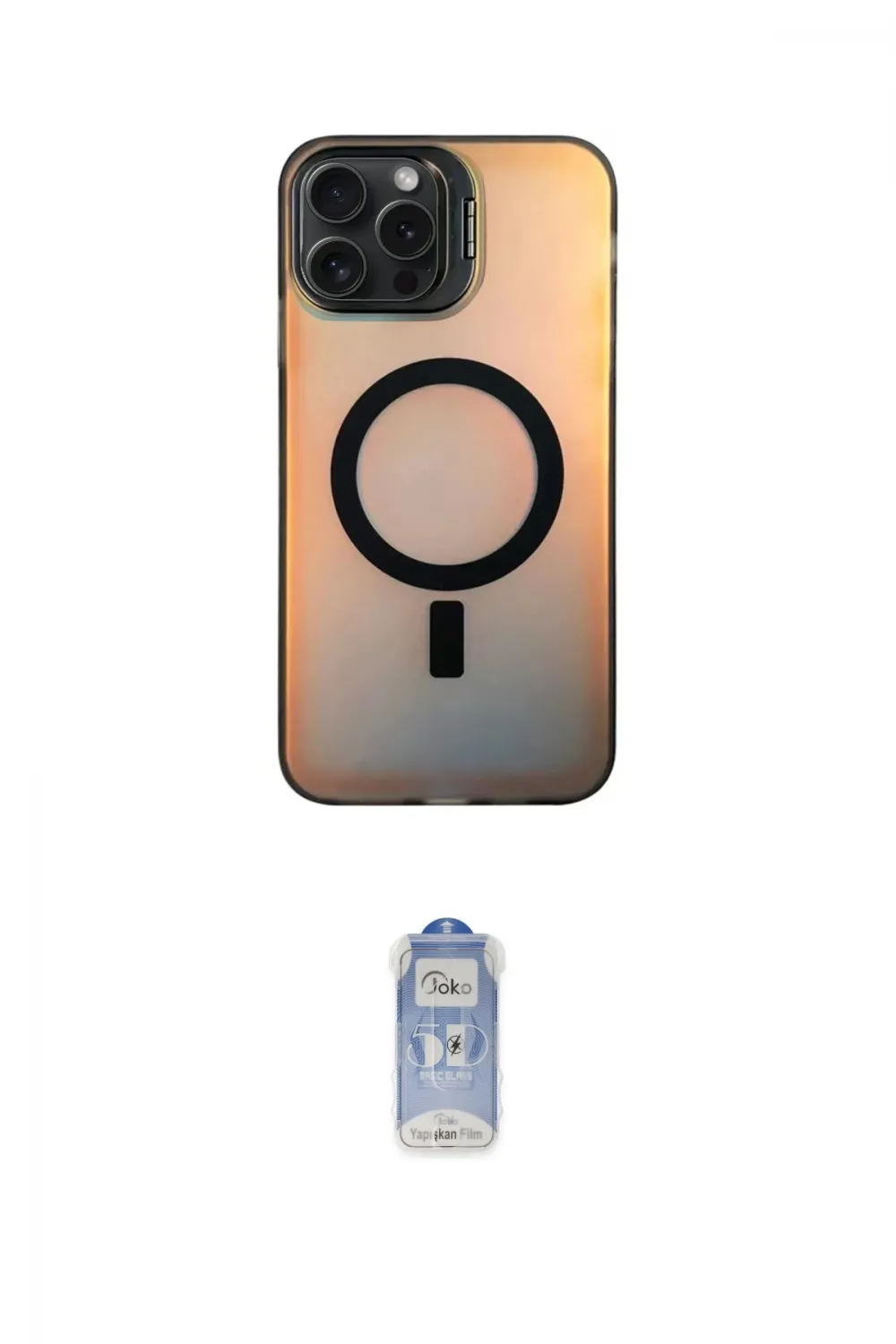 ieg™ iPhone 15 Pro Max Kılıf Doruk Klasik Prime - Siyah Joko Magic 5D Cam
