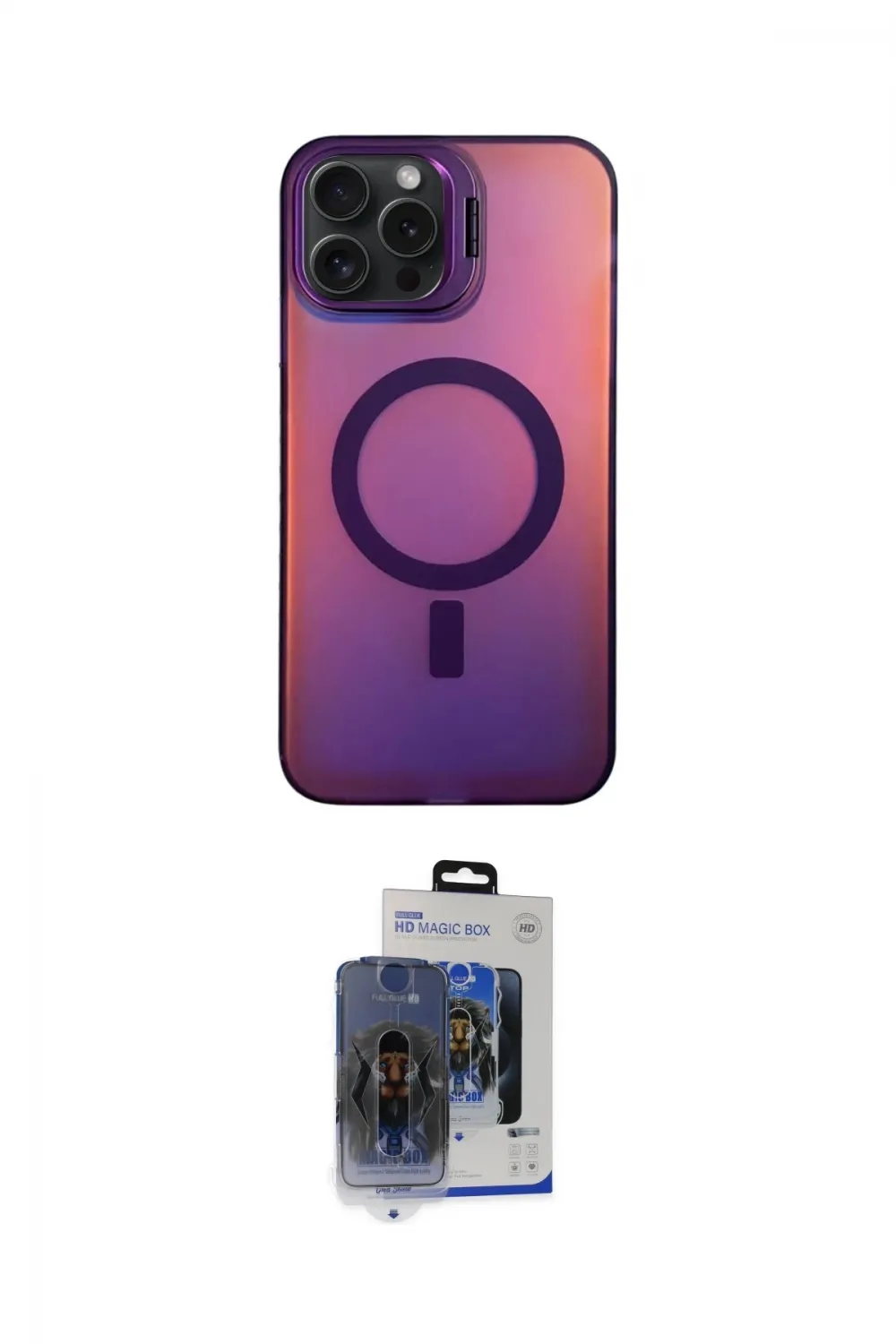 ieg™ iPhone 15 Pro Max Kılıf Doruk Klasik Prime - Siyah Vanessa Magic Cam