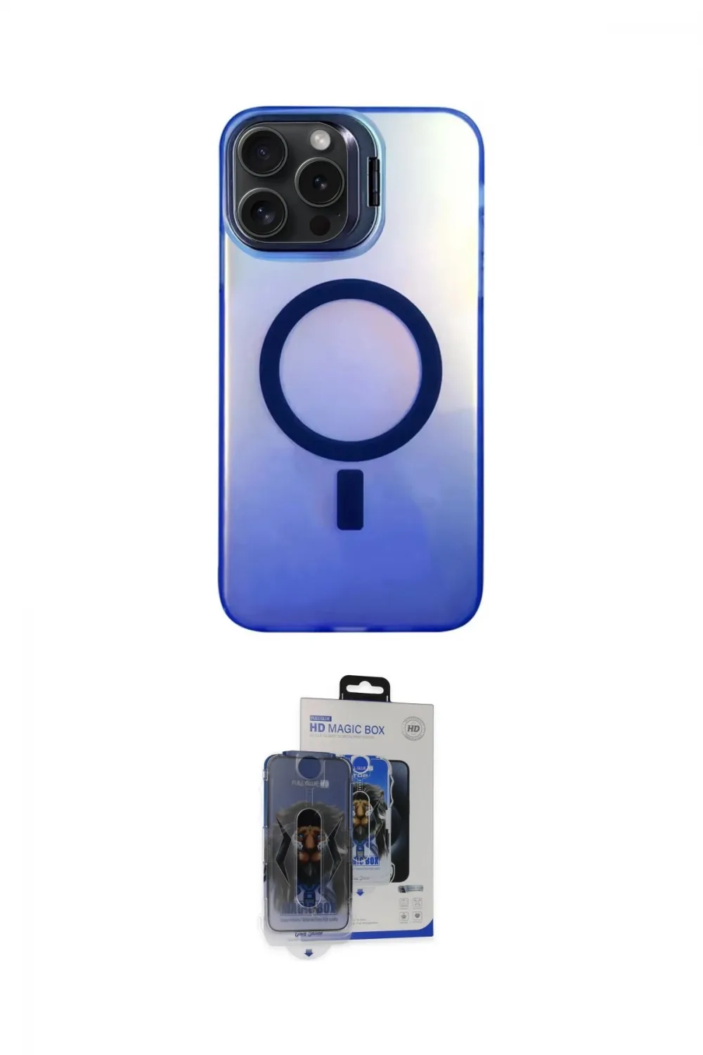 ieg™ iPhone 15 Pro Max Kılıf Doruk Klasik Prime - Siyah Vanessa Magic Cam