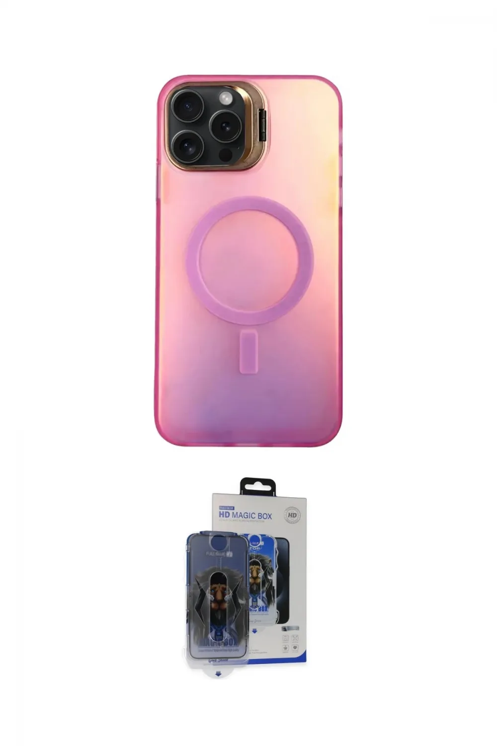ieg™ iPhone 15 Pro Max Kılıf Doruk Klasik Prime - Siyah Vanessa Magic Cam