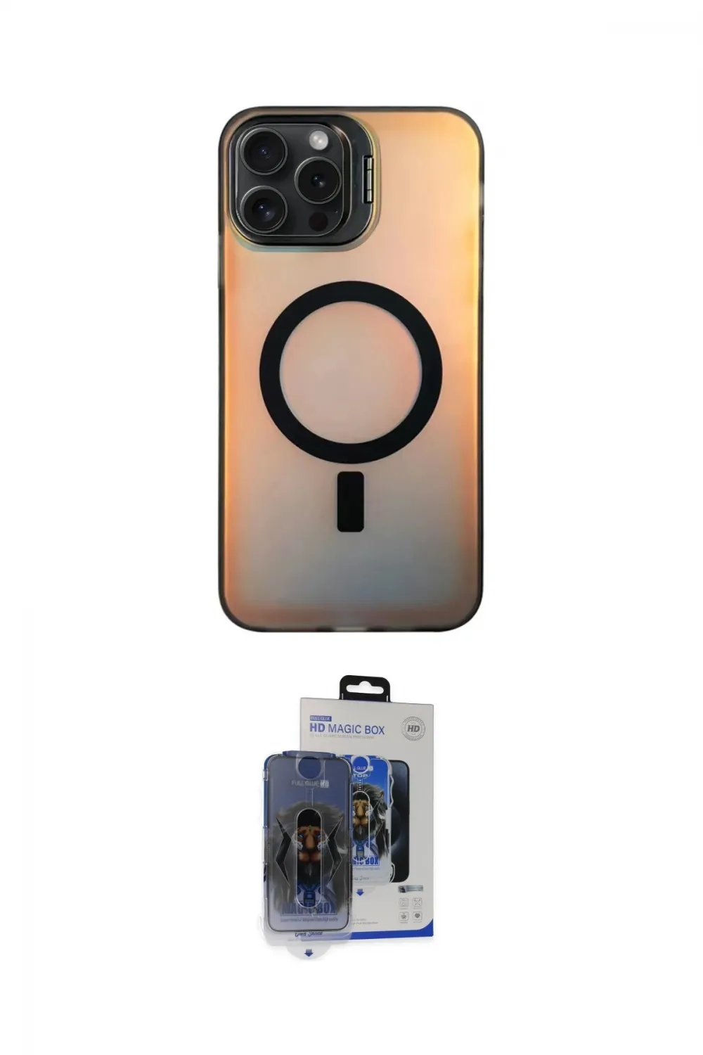 ieg™ iPhone 15 Pro Max Kılıf Doruk Klasik Prime - Siyah Vanessa Magic Cam