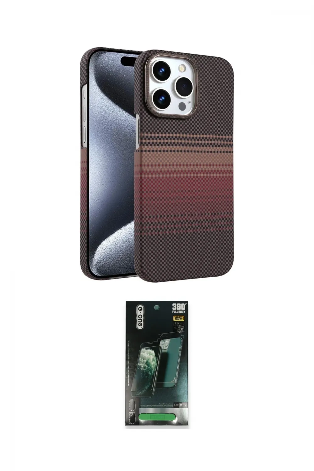 ieg™ iPhone 15 Pro Max Kılıf Doruk Serisi - Şeffaf 360 Full Body Arka Koruyucu