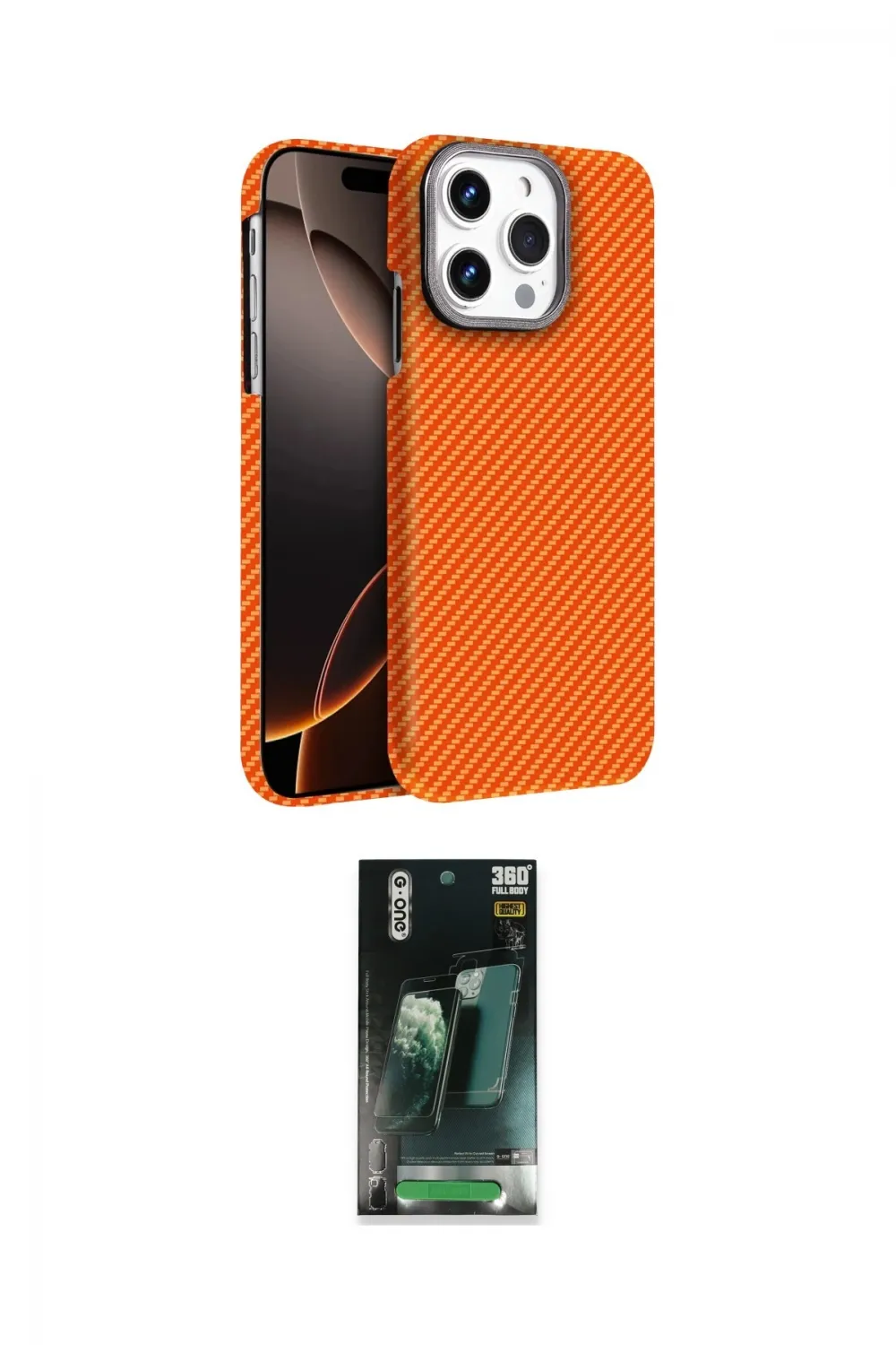 ieg™ iPhone 15 Pro Max Kılıf Doruk Serisi - Şeffaf 360 Full Body Arka Koruyucu