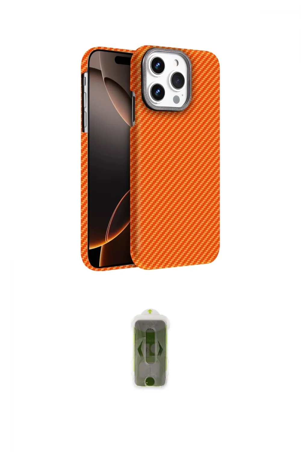ieg™ iPhone 15 Pro Max Kılıf Doruk Serisi - Siyah Joko Magic 5D Hayalet Cam