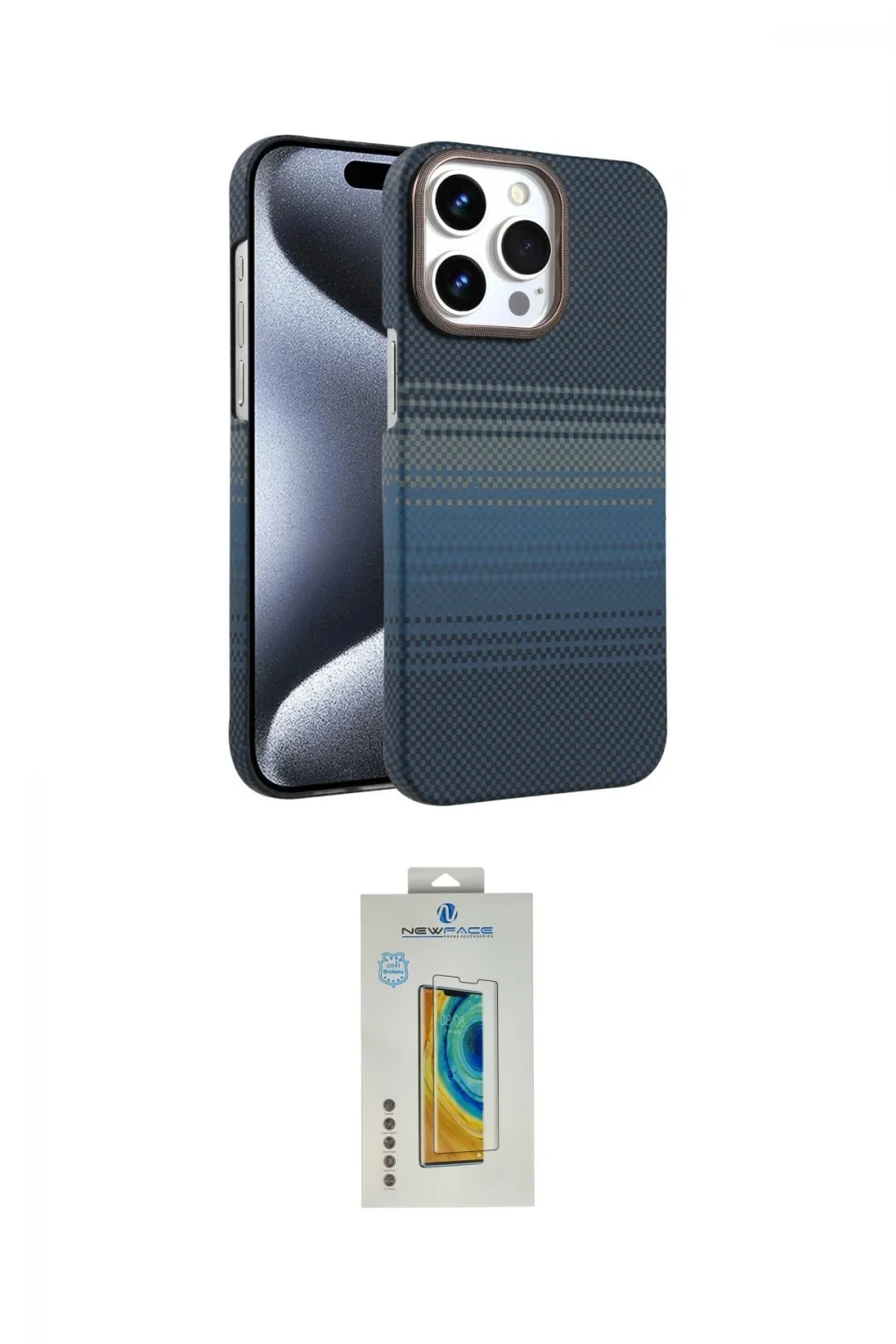 ieg™ iPhone 15 Pro Max Kılıf Doruk Serisi - Siyah Polymer Nano Ekran Koruyucu