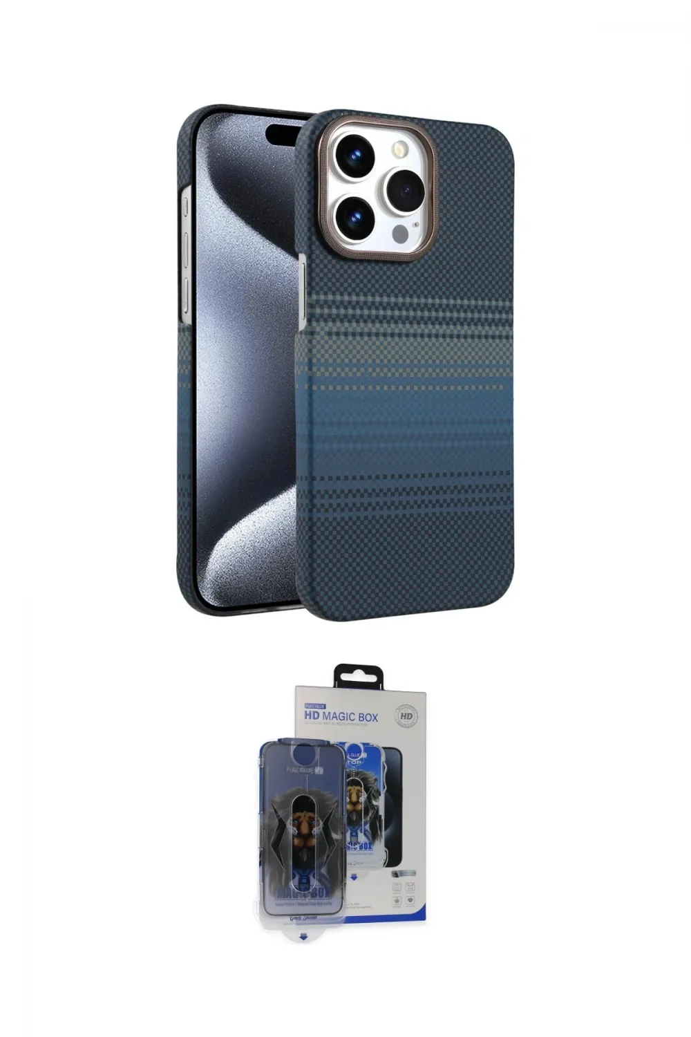 ieg™ iPhone 15 Pro Max Kılıf Doruk Serisi - Siyah Vanessa Magic Cam