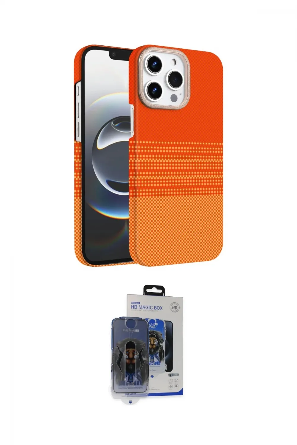 ieg™ iPhone 15 Pro Max Kılıf Doruk Serisi - Siyah Vanessa Magic Cam