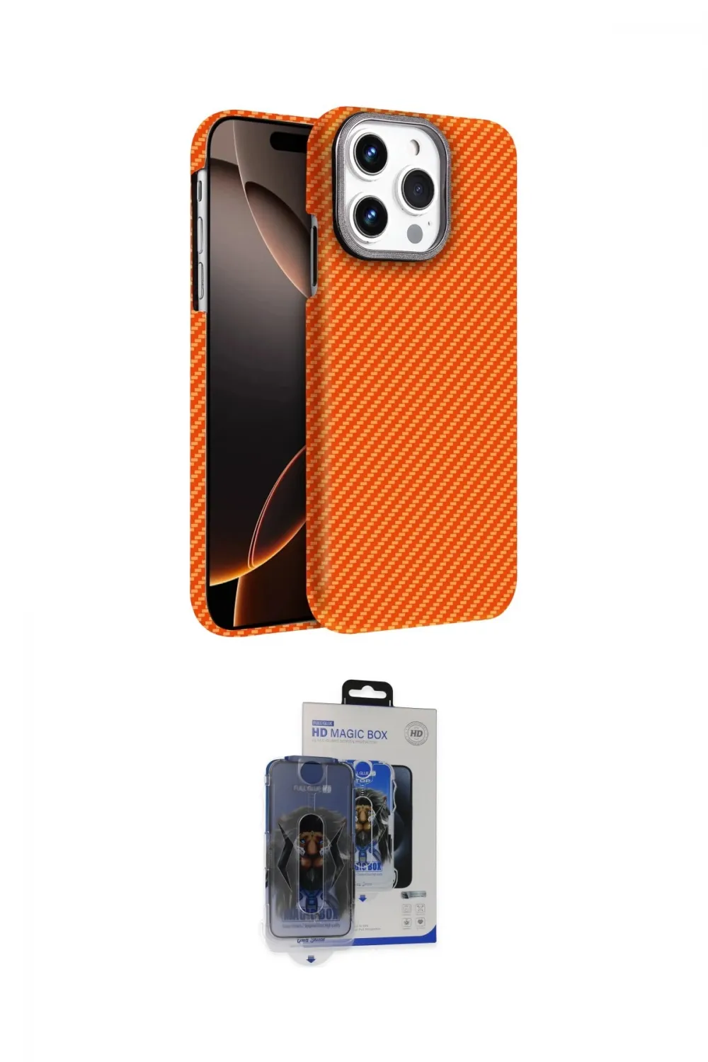 ieg™ iPhone 15 Pro Max Kılıf Doruk Serisi - Siyah Vanessa Magic Cam