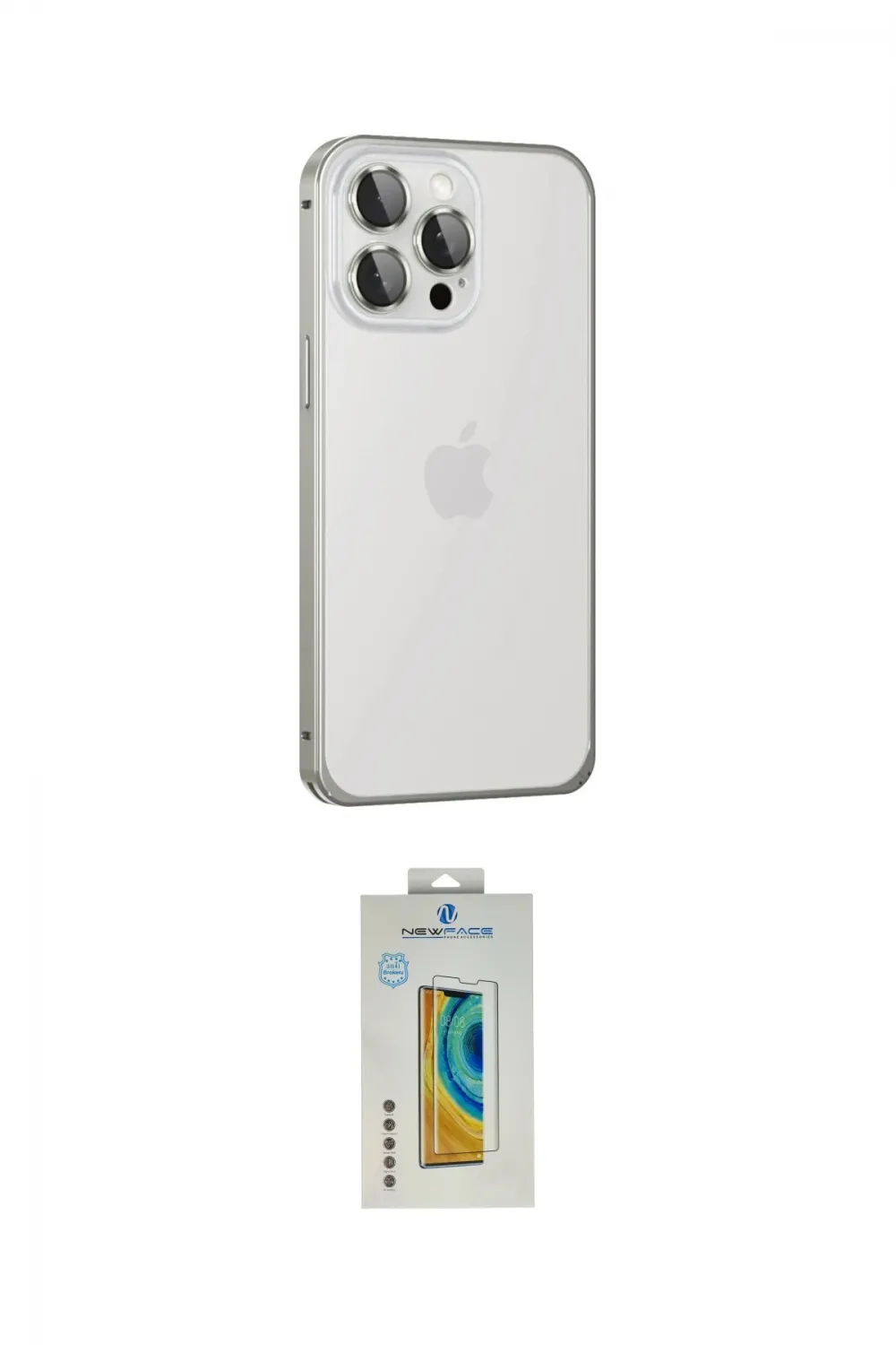 ieg™ iPhone 15 Pro Max Kılıf Eksen Form Serisi - Siyah Polymer Nano Ekran Koruyucu