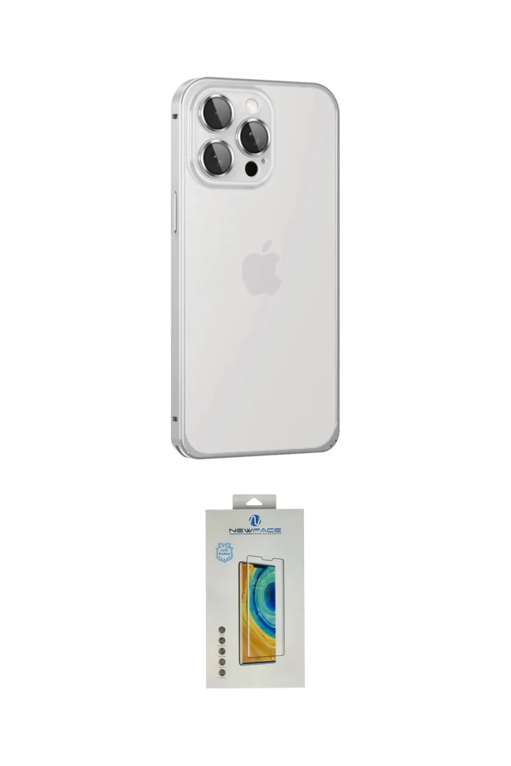 ieg™ iPhone 15 Pro Max Kılıf Eksen Form Serisi - Siyah Polymer Nano Ekran Koruyucu