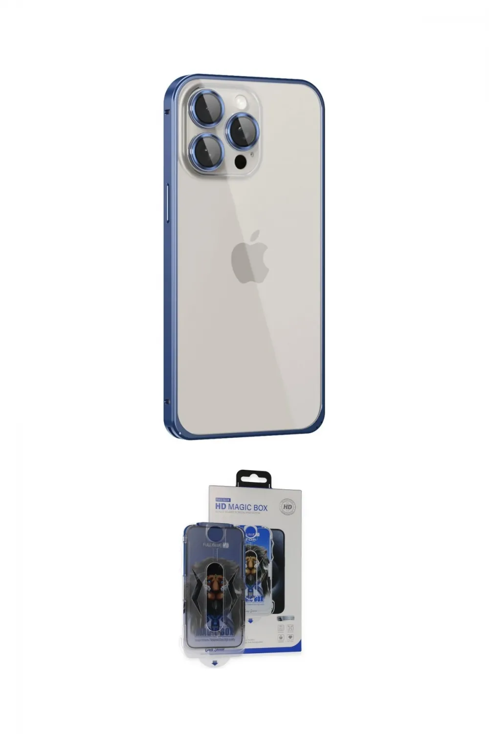ieg™ iPhone 15 Pro Max Kılıf Eksen Form Serisi - Siyah Vanessa Magic Cam