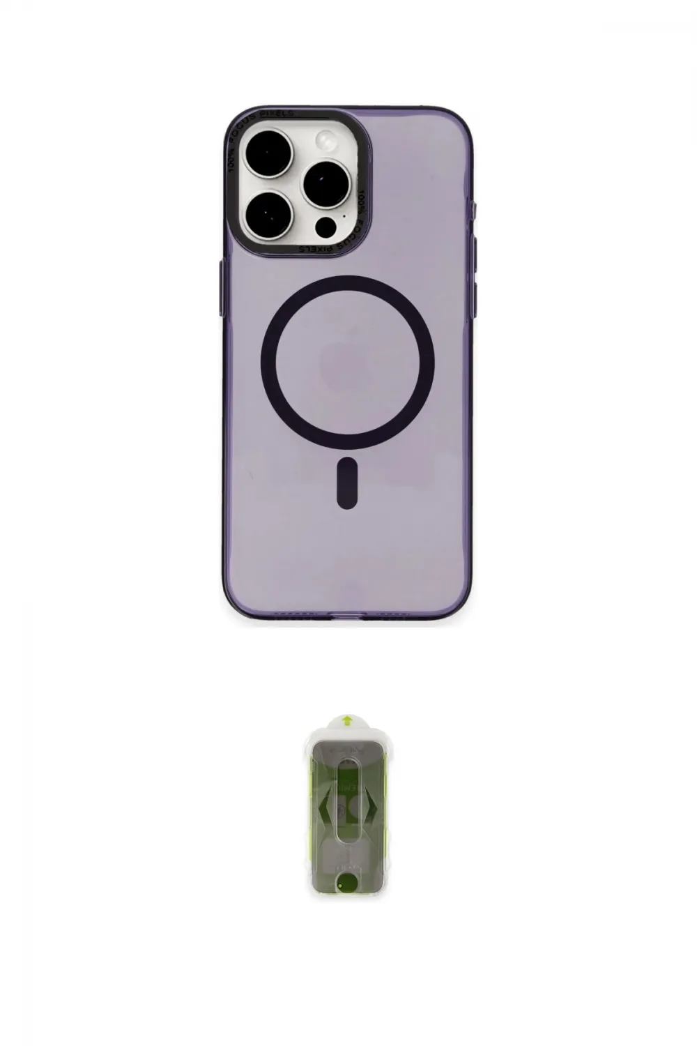 ieg™ iPhone 15 Pro Max Kılıf Eksen Işık Prime - Siyah Joko Magic 5D Hayalet Cam