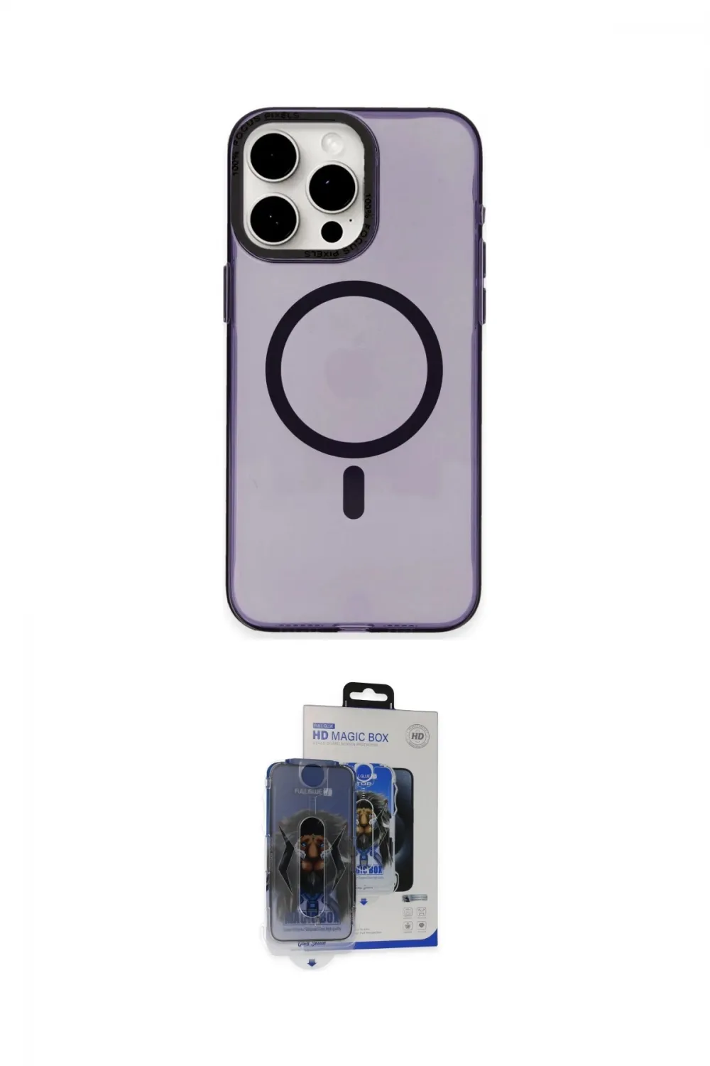 ieg™ iPhone 15 Pro Max Kılıf Eksen Işık Prime - Siyah Vanessa Magic Cam