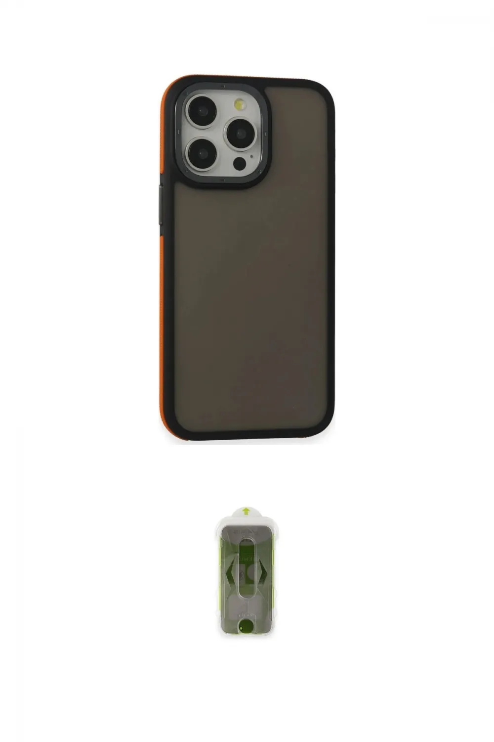 ieg™ iPhone 15 Pro Max Kılıf Eksen Işık - Siyah Joko Magic 5D Hayalet Cam