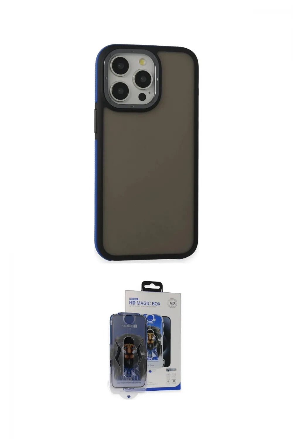 ieg™ iPhone 15 Pro Max Kılıf Eksen Işık - Siyah Vanessa Magic Cam