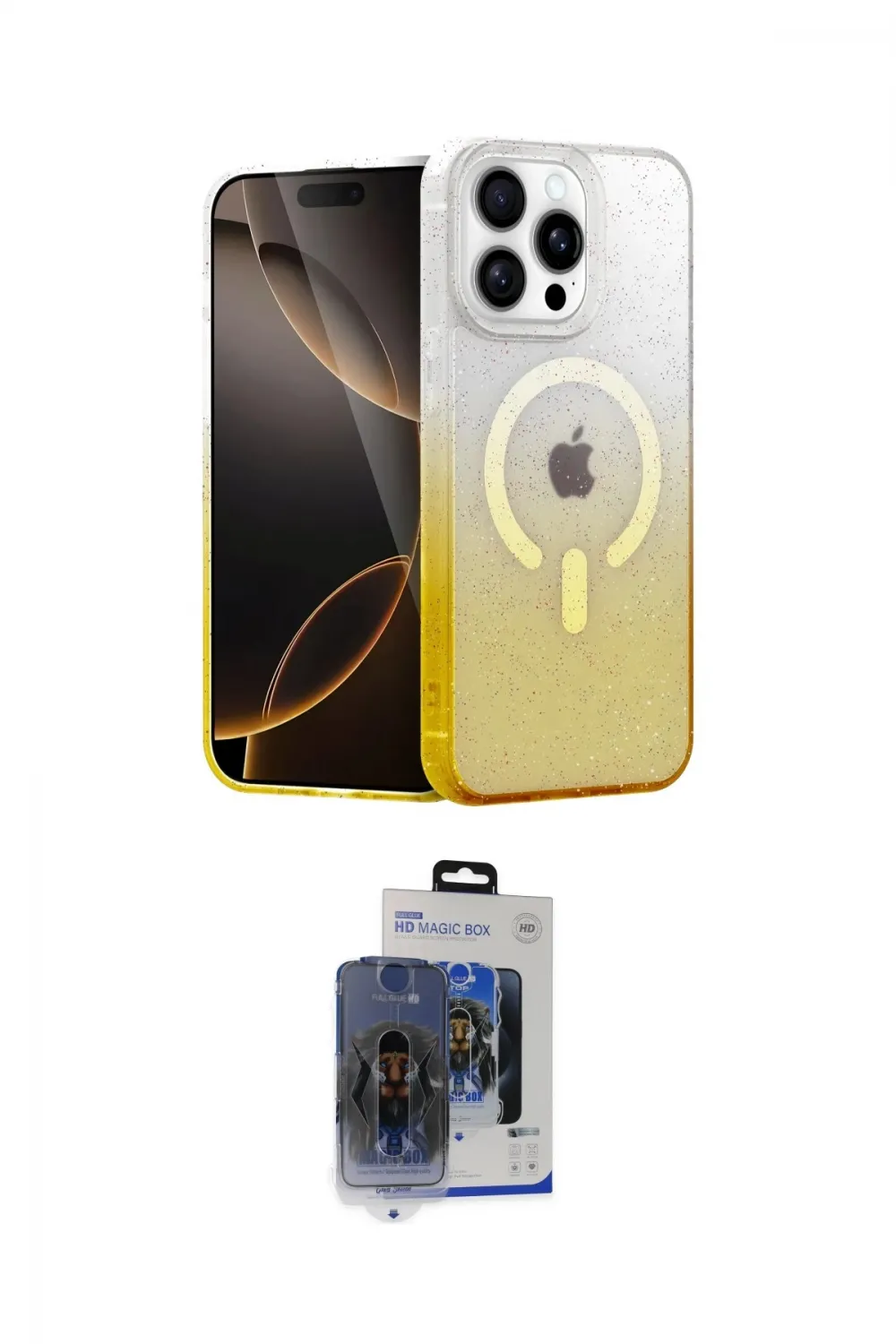 ieg™ iPhone 15 Pro Max Kılıf Eksen Minimal Özel Seri - Siyah Vanessa Magic Cam