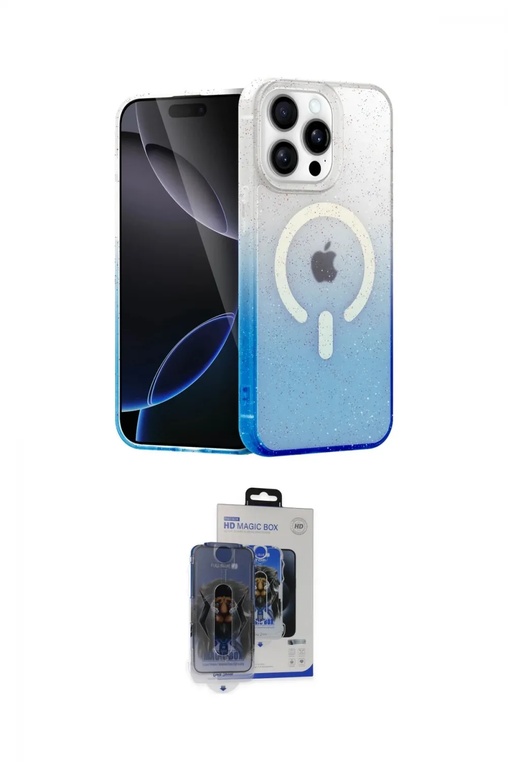 ieg™ iPhone 15 Pro Max Kılıf Eksen Minimal Özel Seri - Siyah Vanessa Magic Cam