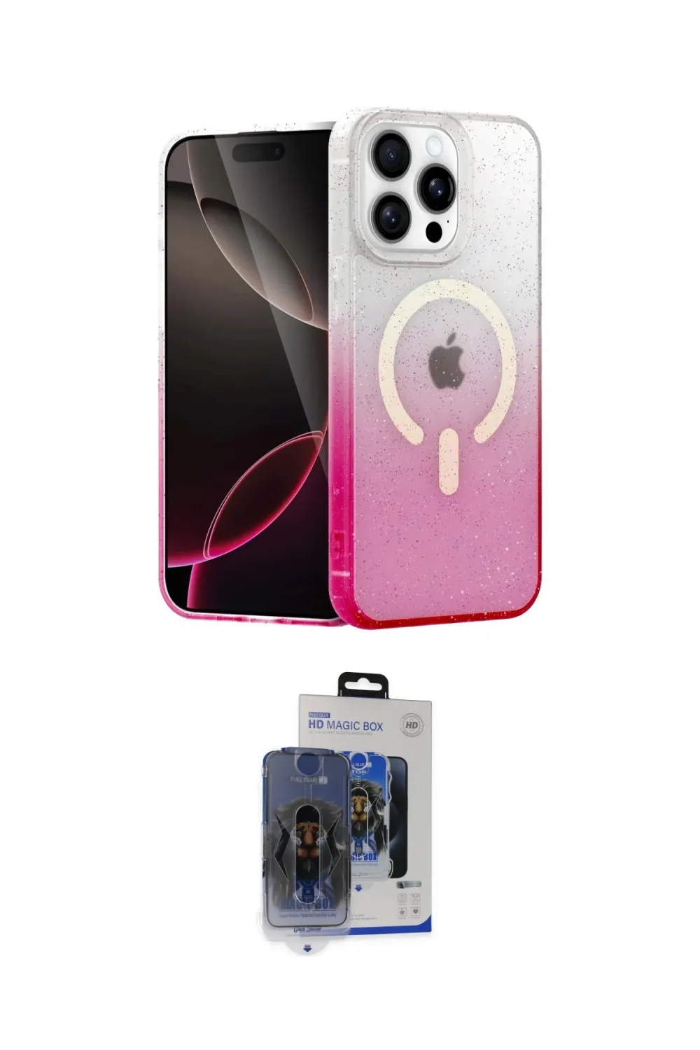 ieg™ iPhone 15 Pro Max Kılıf Eksen Minimal Özel Seri - Siyah Vanessa Magic Cam