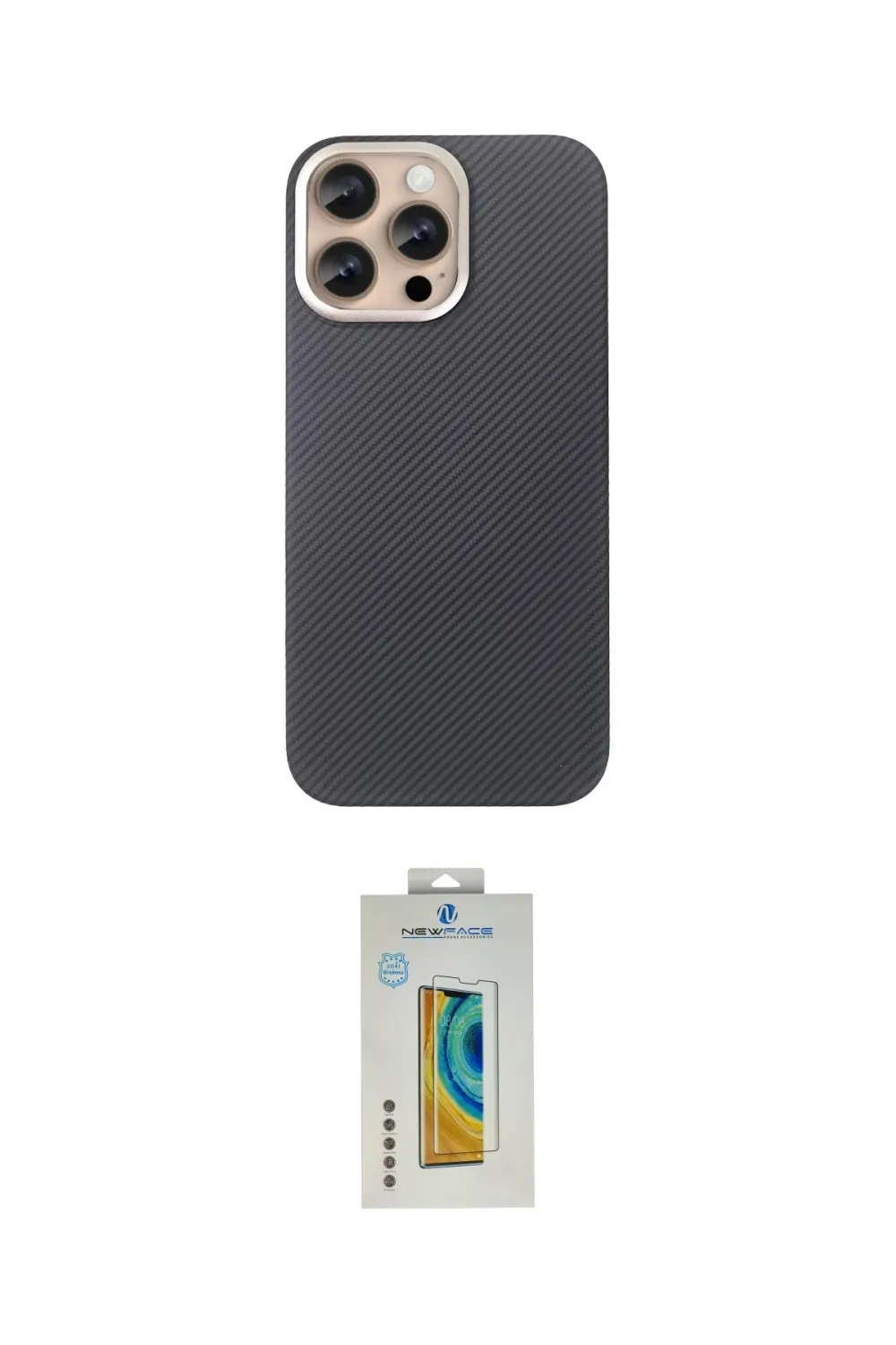 ieg™ iPhone 15 Pro Max Kılıf Eksen Prime - Siyah Polymer Nano Ekran Koruyucu