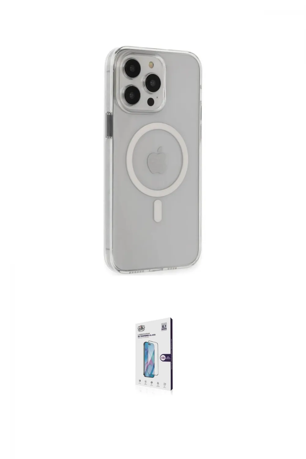 ieg™ iPhone 15 Pro Max Kılıf Kıvılcım Asil Özel Seri - Siyah Bilvis 0.18mm Plus Cam Ekran Koruyucu