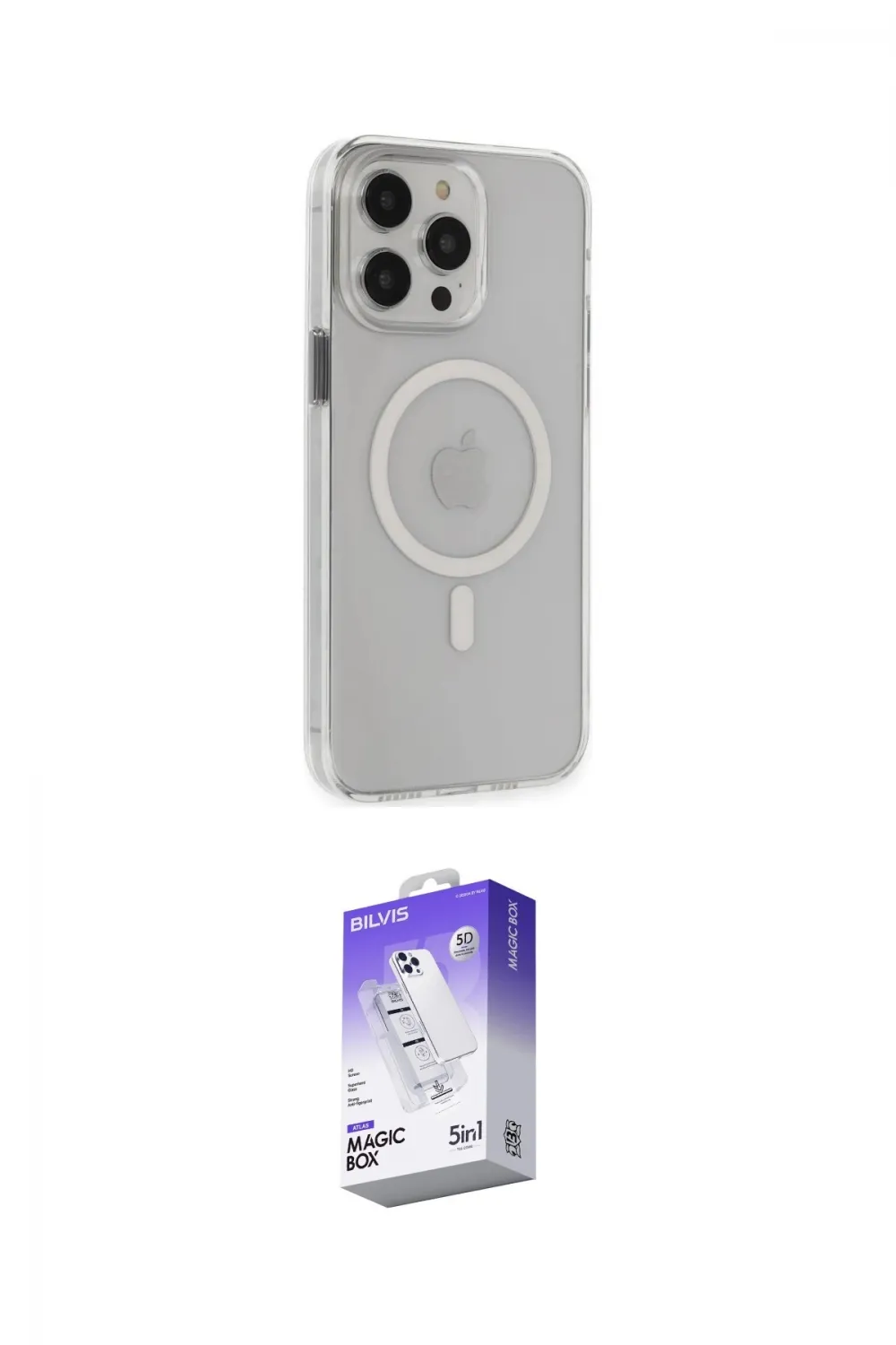 ieg™ iPhone 15 Pro Max Kılıf Kıvılcım Asil Özel Seri - Siyah Bilvis 5in1 3D Magic Cam Ekran Koruyucu